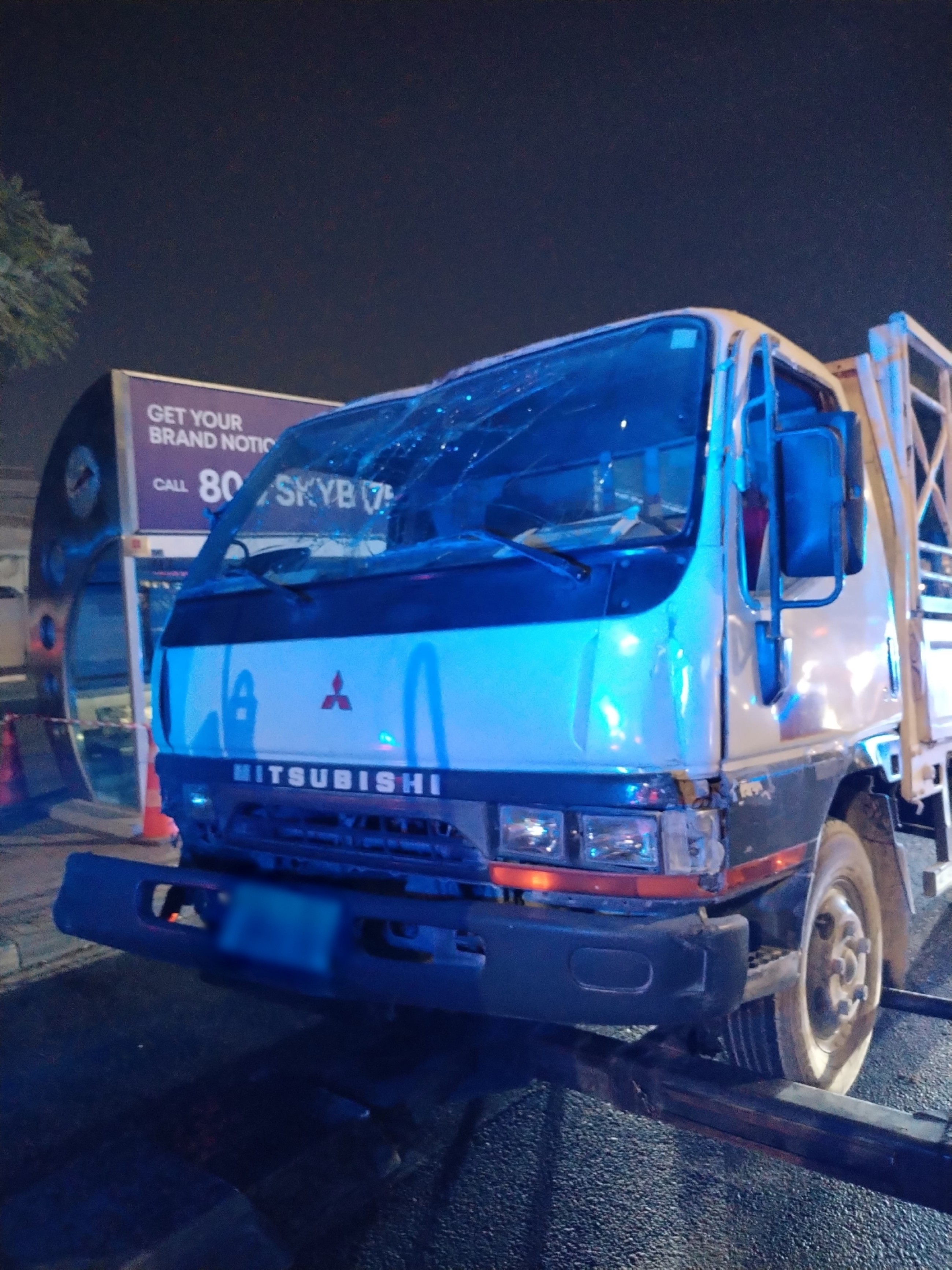 Two injured after a vehicle rams into a bus stop shelter in Dubai