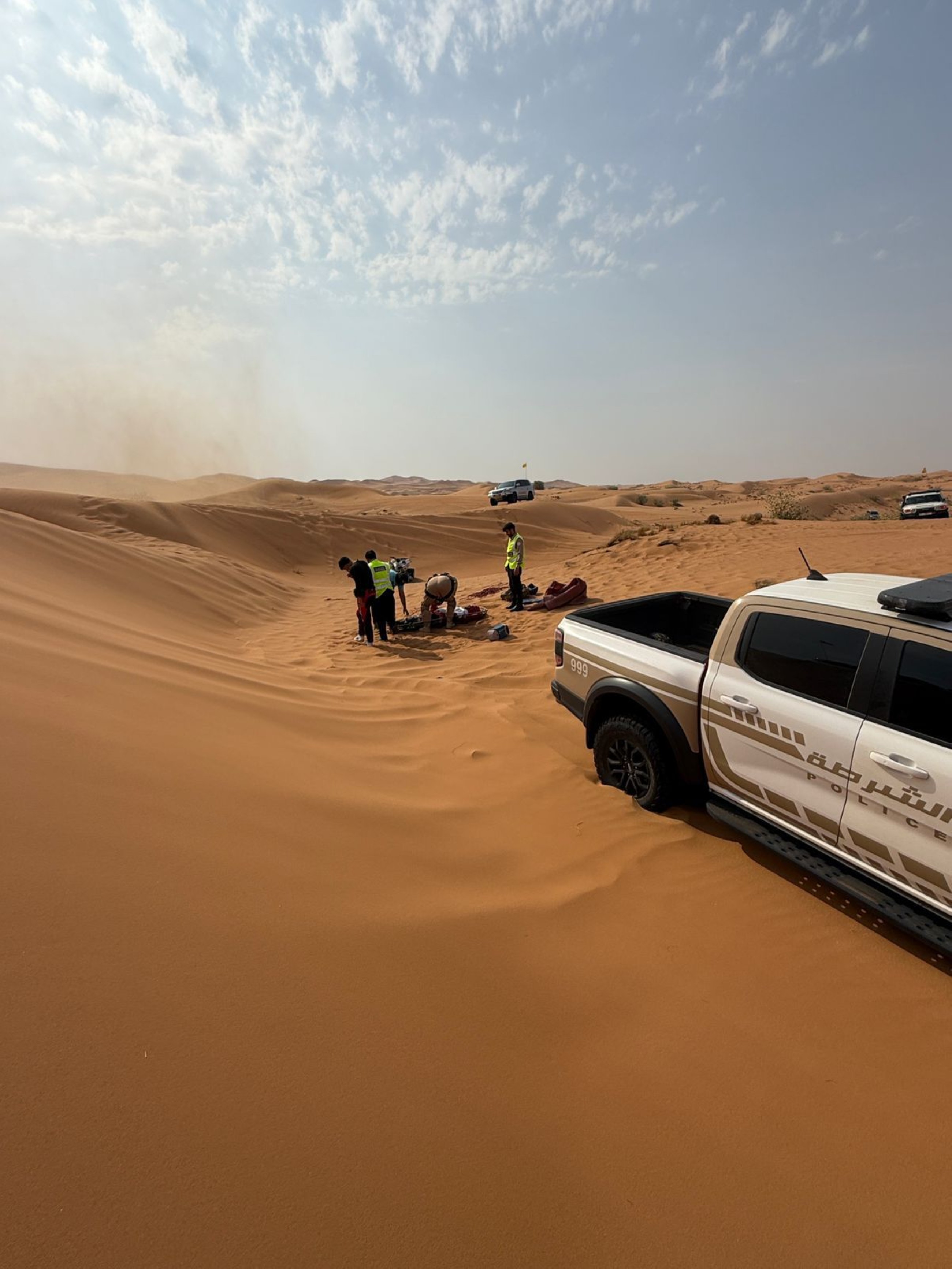 Sharjah Police rescue man injured in motorcycle accident in Al Madam