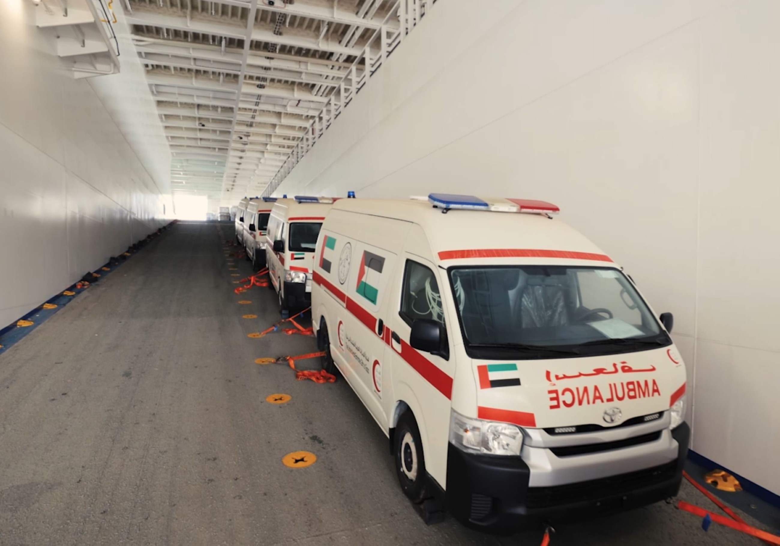 UAE’s Hamdan Humanitarian Ship arrives in Al Arish with 7,000 tonnes of food, medical aid for Gaza