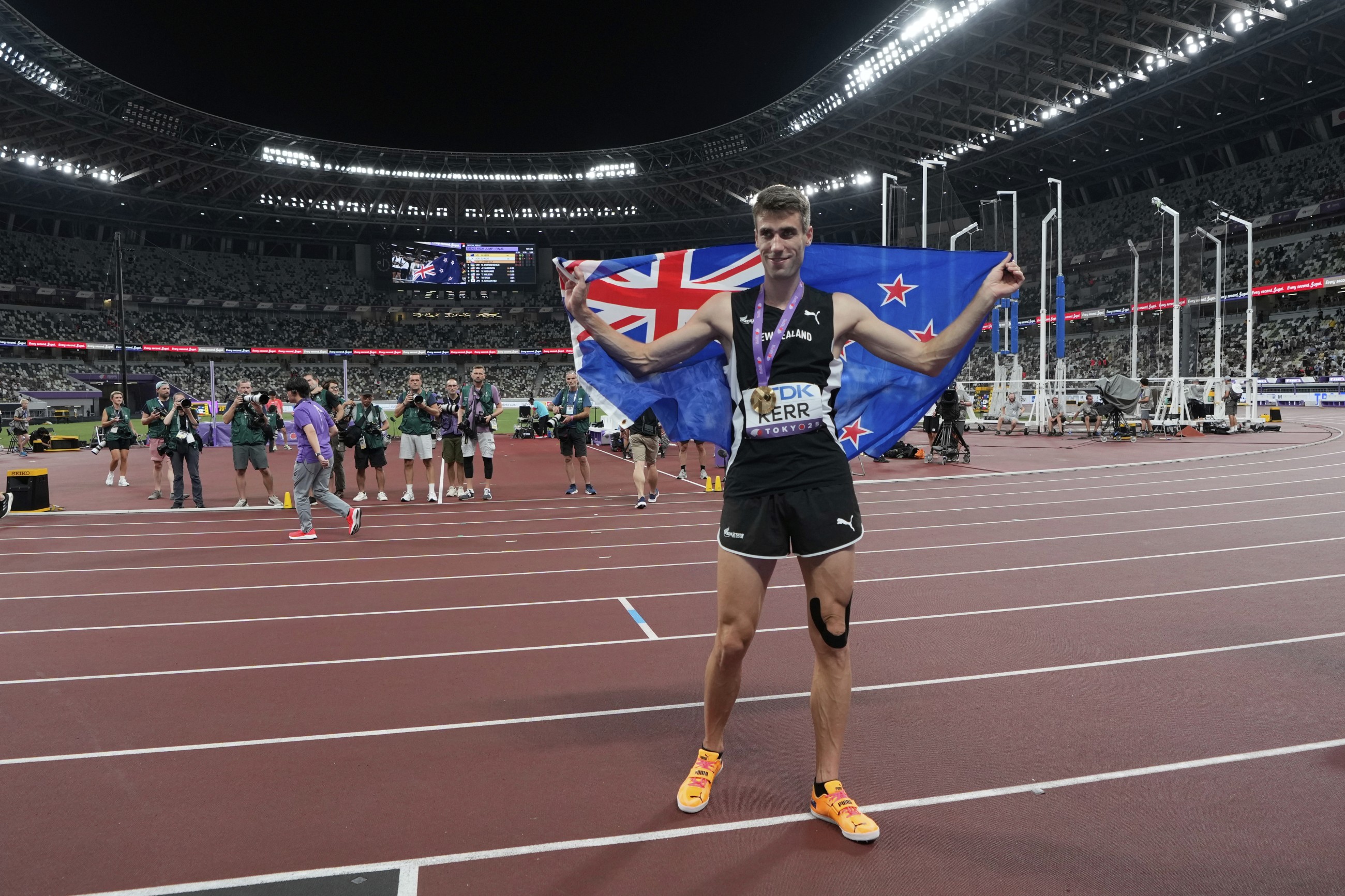 Kerr adds world high jump crown to Olympic title, Kipyegon bags fourth 1,500m gold