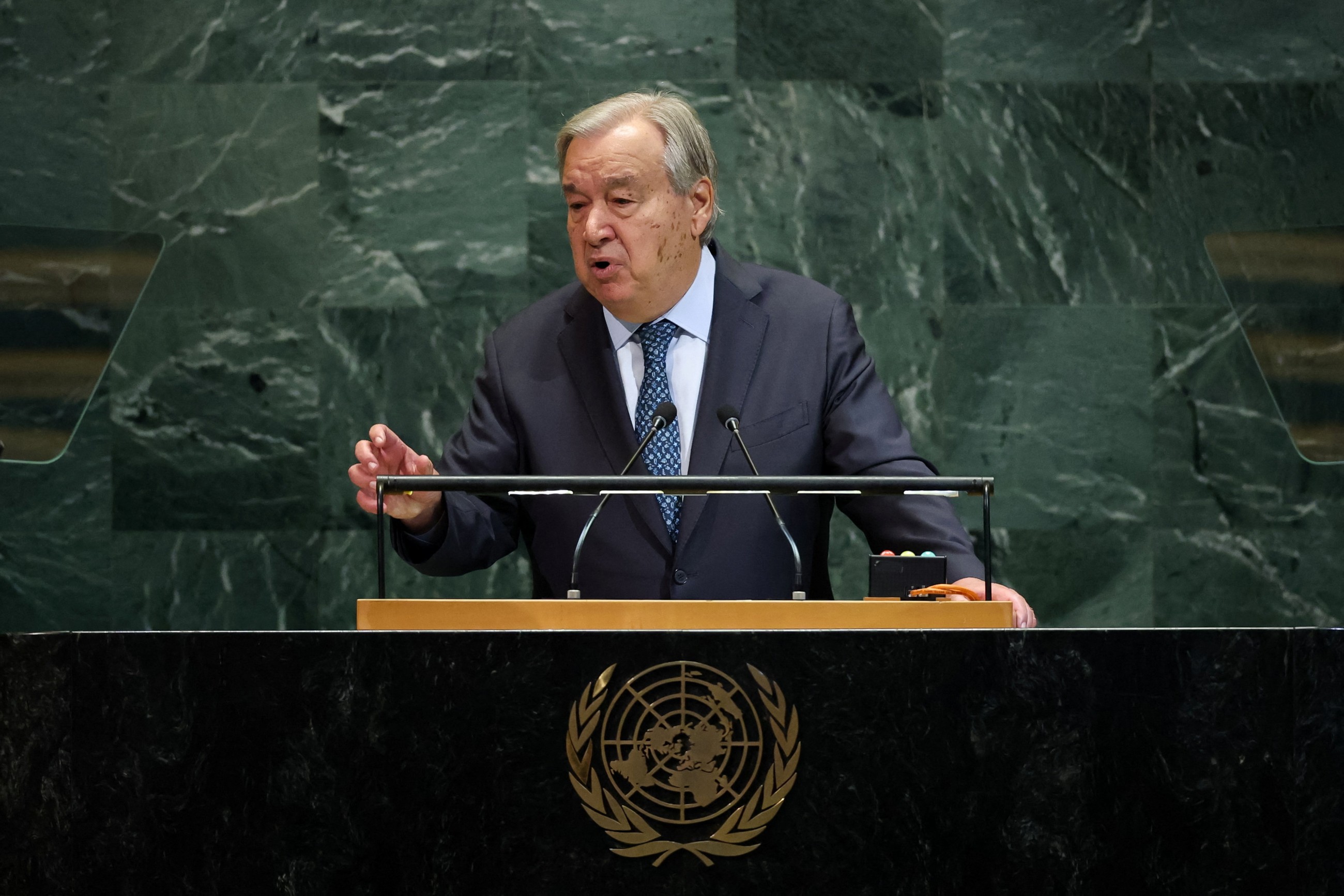 UN chief warns world leaders of 'an age of reckless disruption and relentless human suffering'