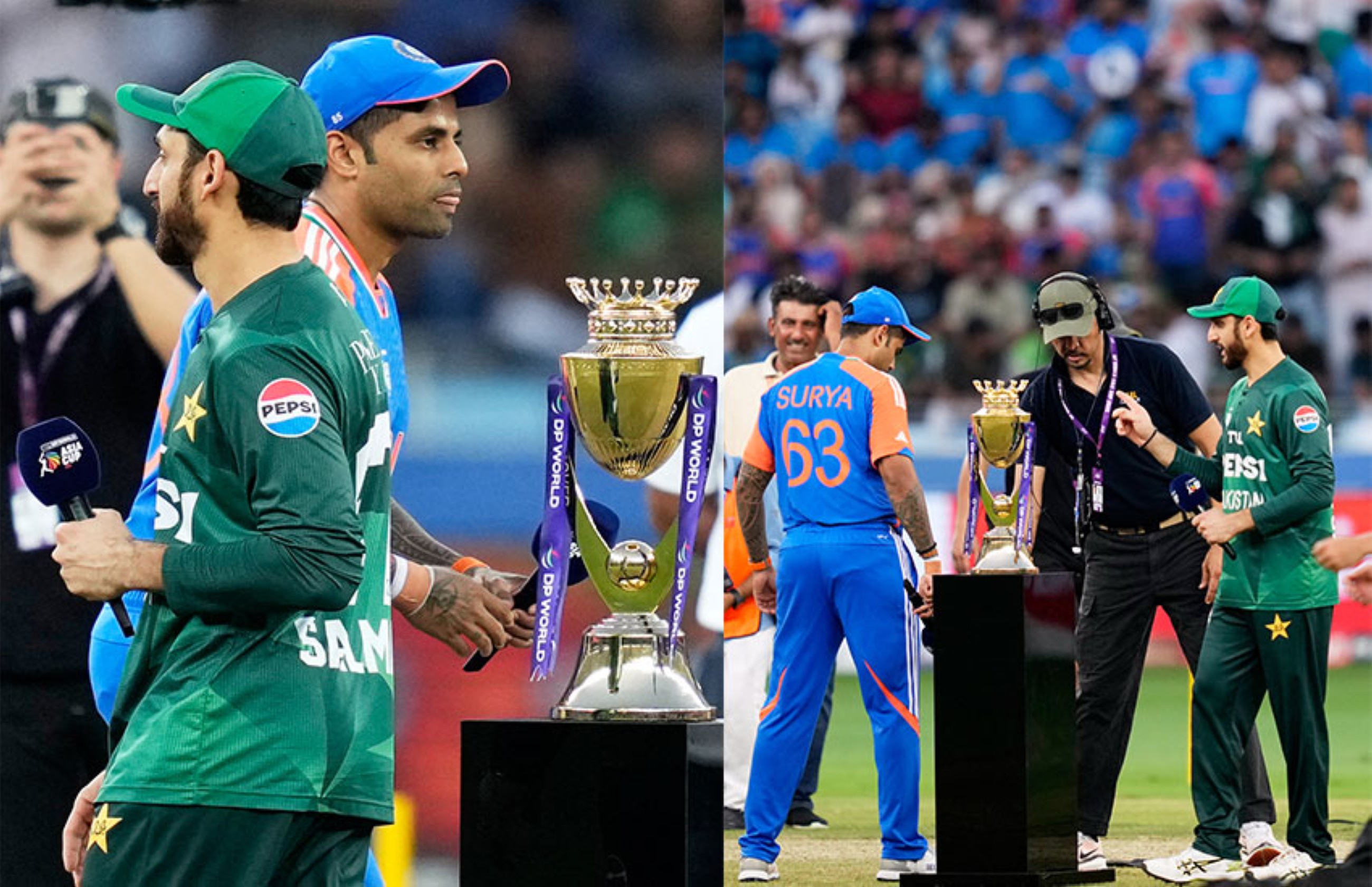 Indian, Pakistani captains trade barbs after Asia Cup trophy debacle
