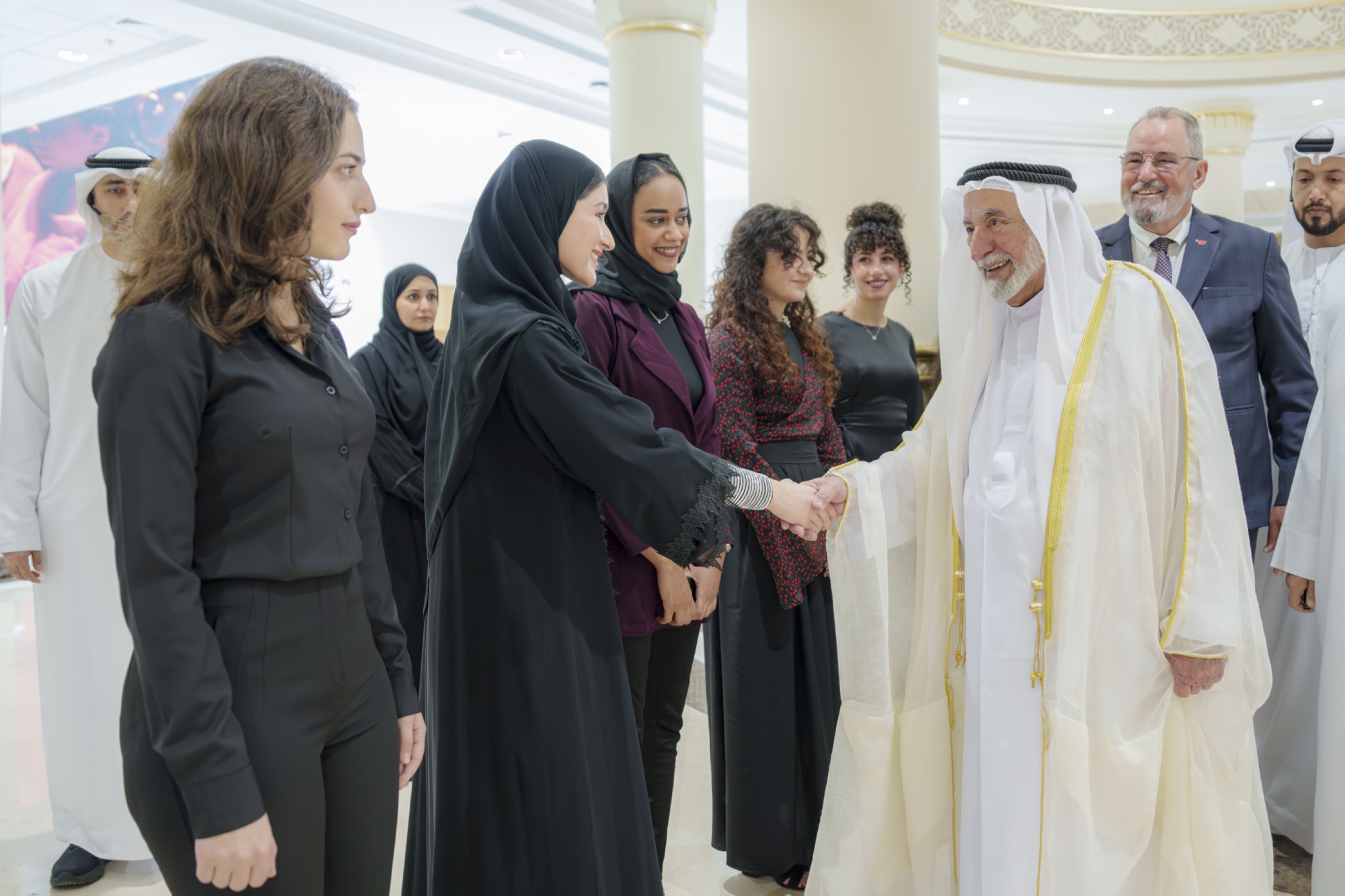 Sheikh Sultan meets music students at Sharjah Academy of Performing Arts