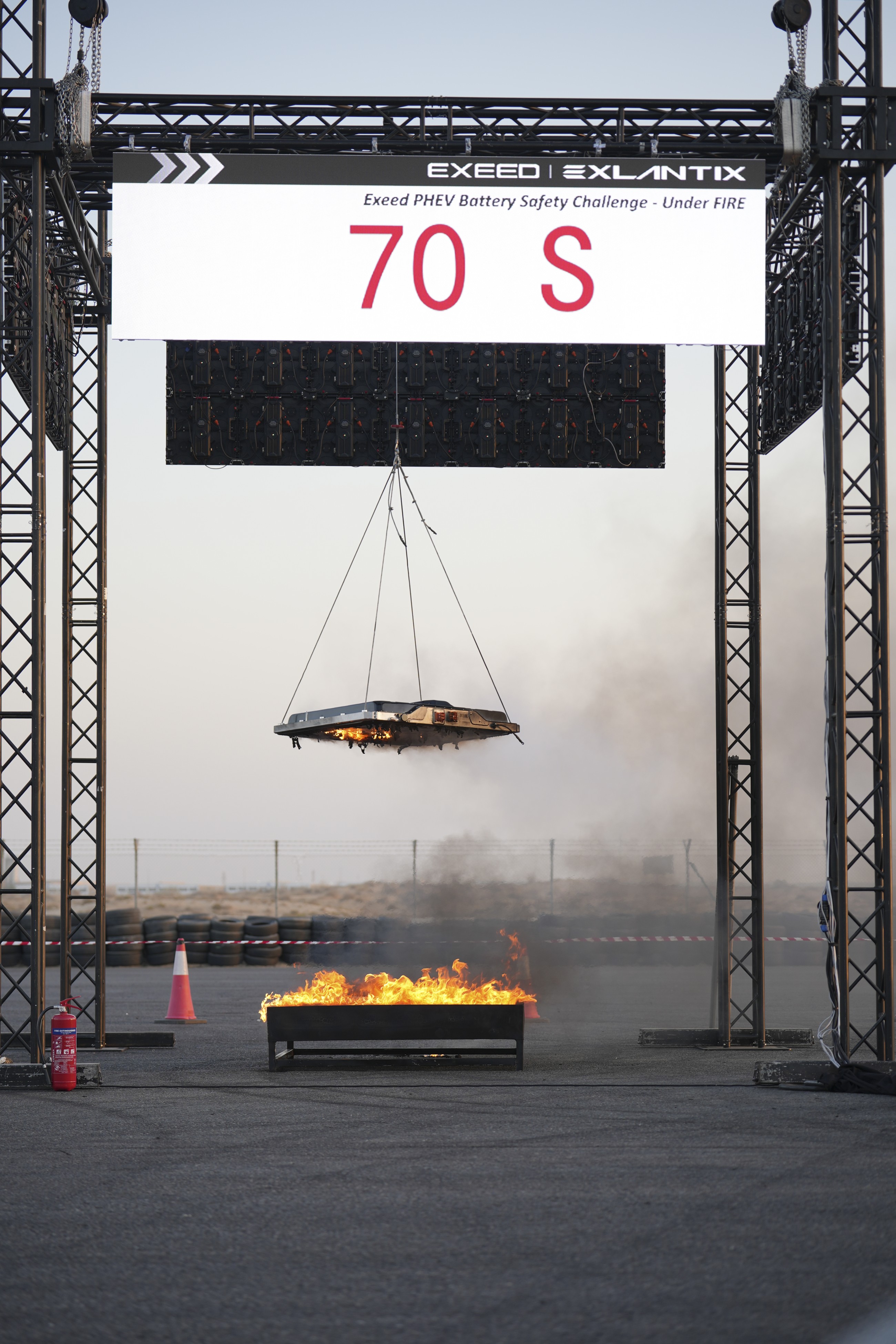EXEED conducts live fire battery safety verification tests.