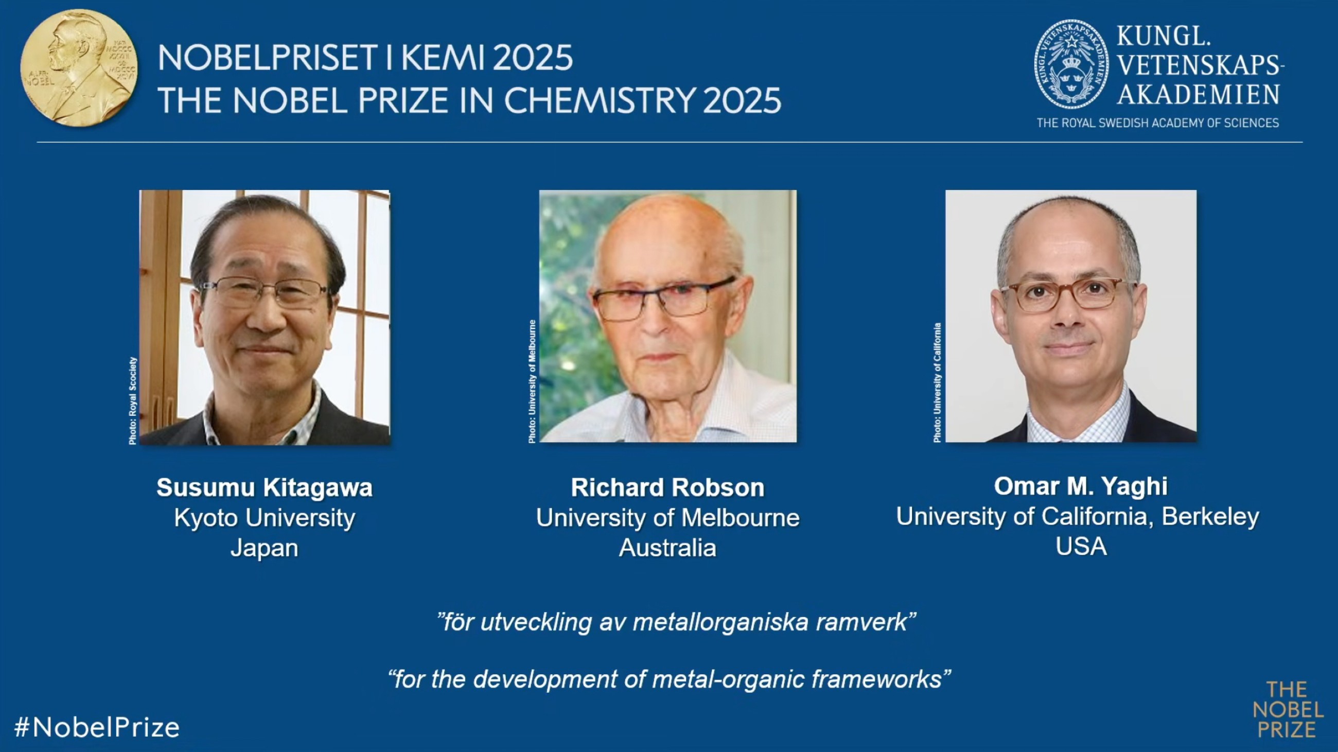 Japanese, Briton and US-Jordanian win chemistry Nobel for new form of molecular architecture