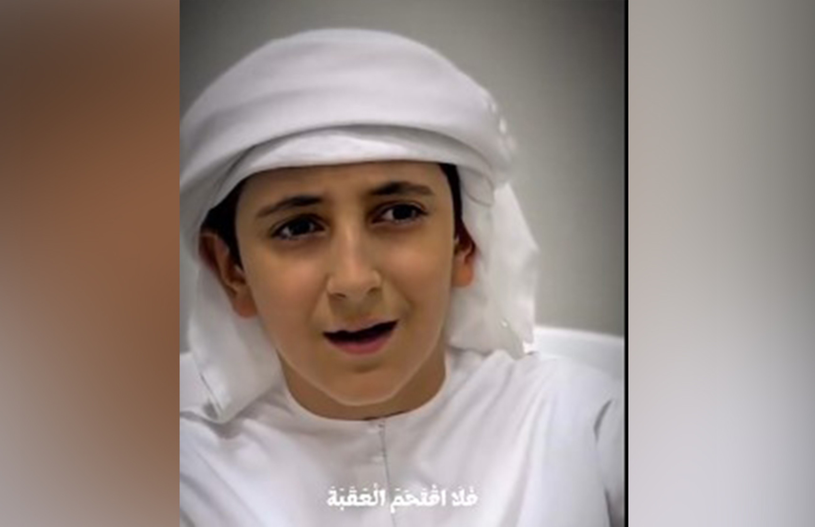 Sheikh Mohammed moved by young child&rsquo;s beautiful Quran recitation