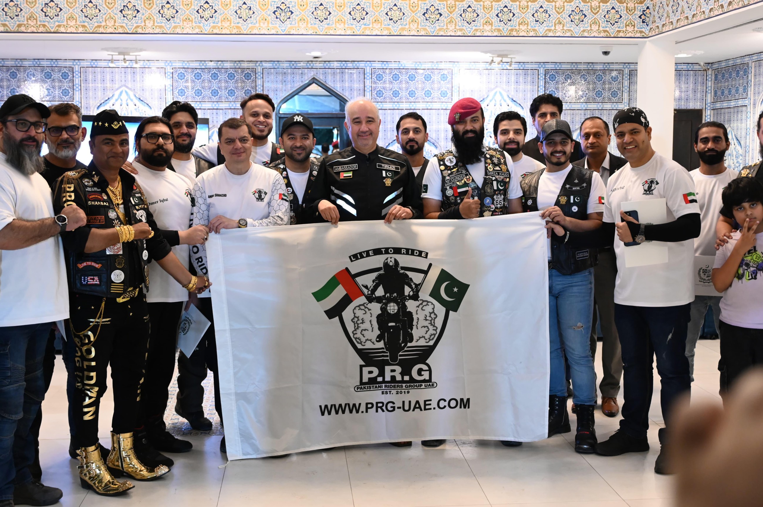 Pakistani bike riders bid farewell to Ambassador Faisal Tirmizi in Abu Dhabi