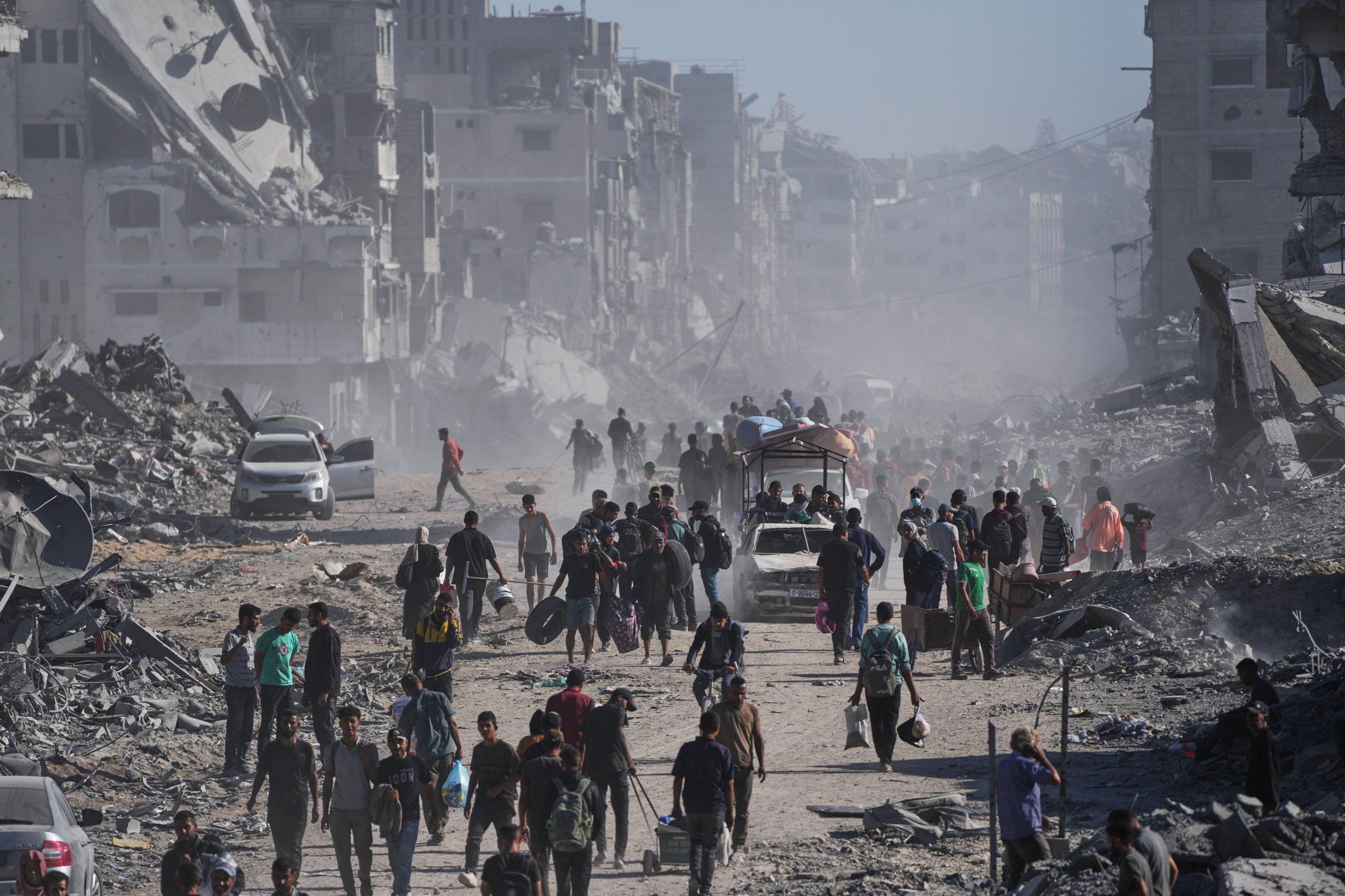 Drone footage above Gaza City shows the toll of 2 years of war