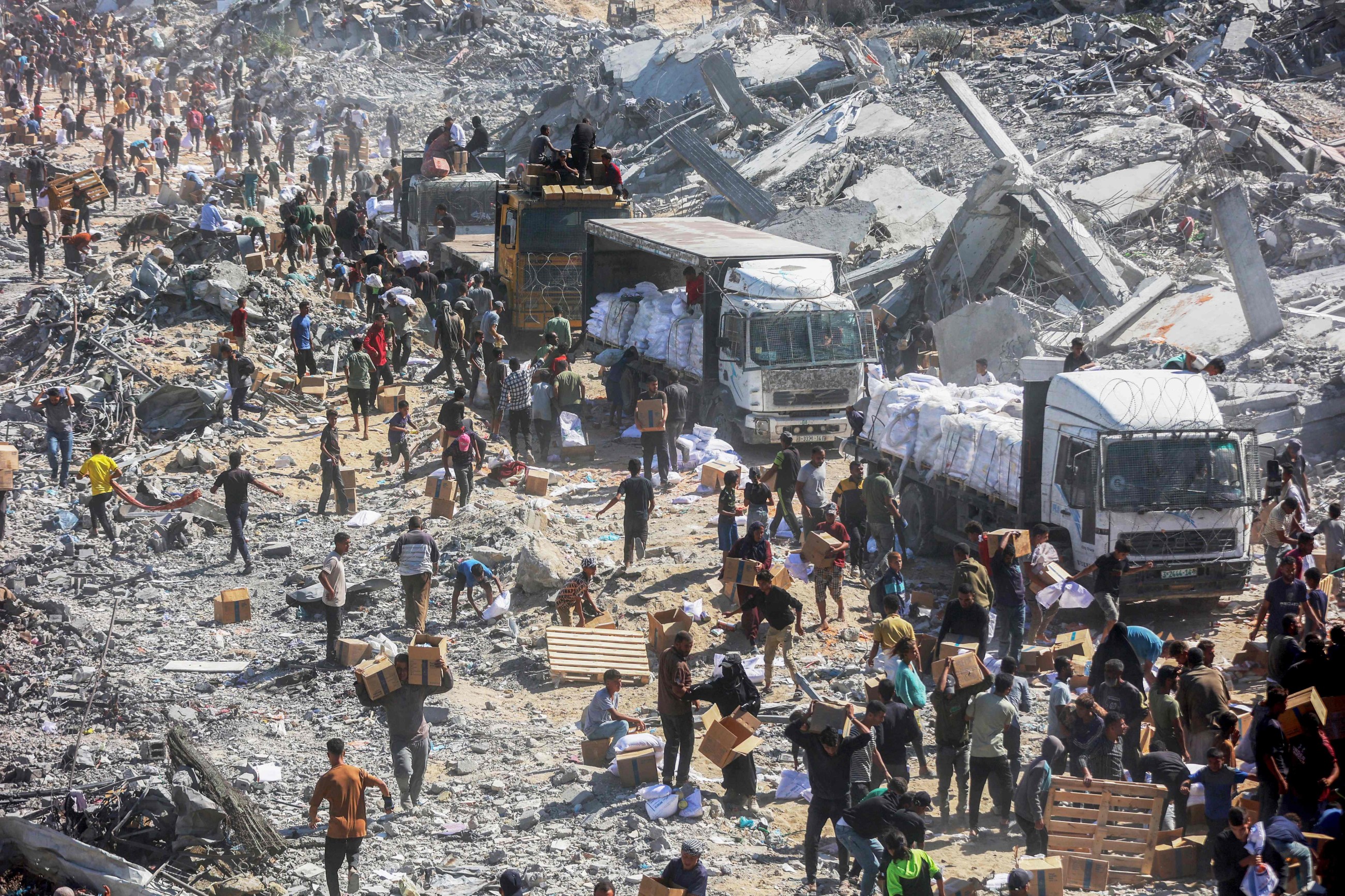 Palestinians journey back home as aid convoys start to enter Gaza
