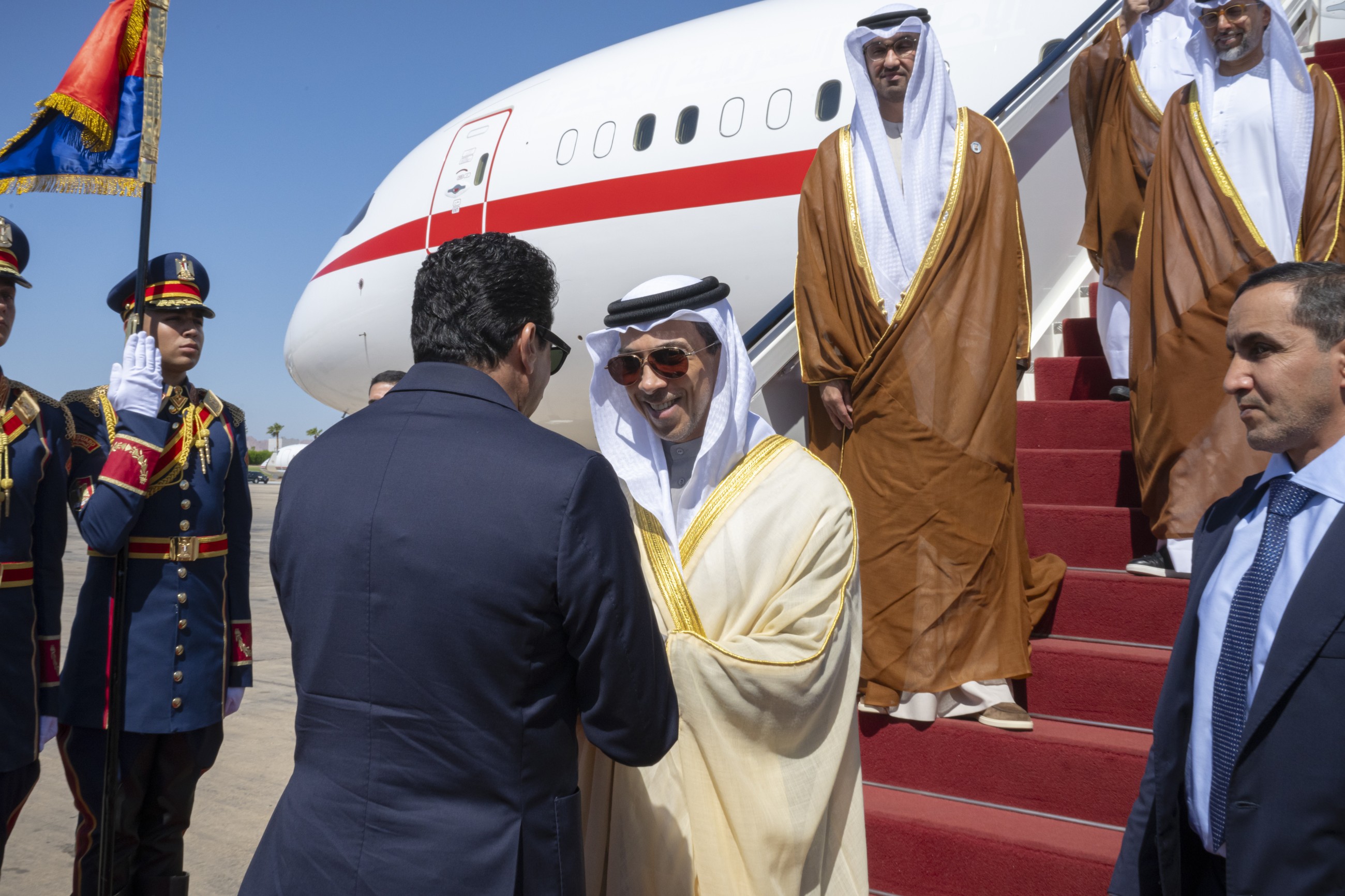 Sheikh Mansour Bin Zayed arrives in Egypt to attend Sharm El Sheikh Peace Summit