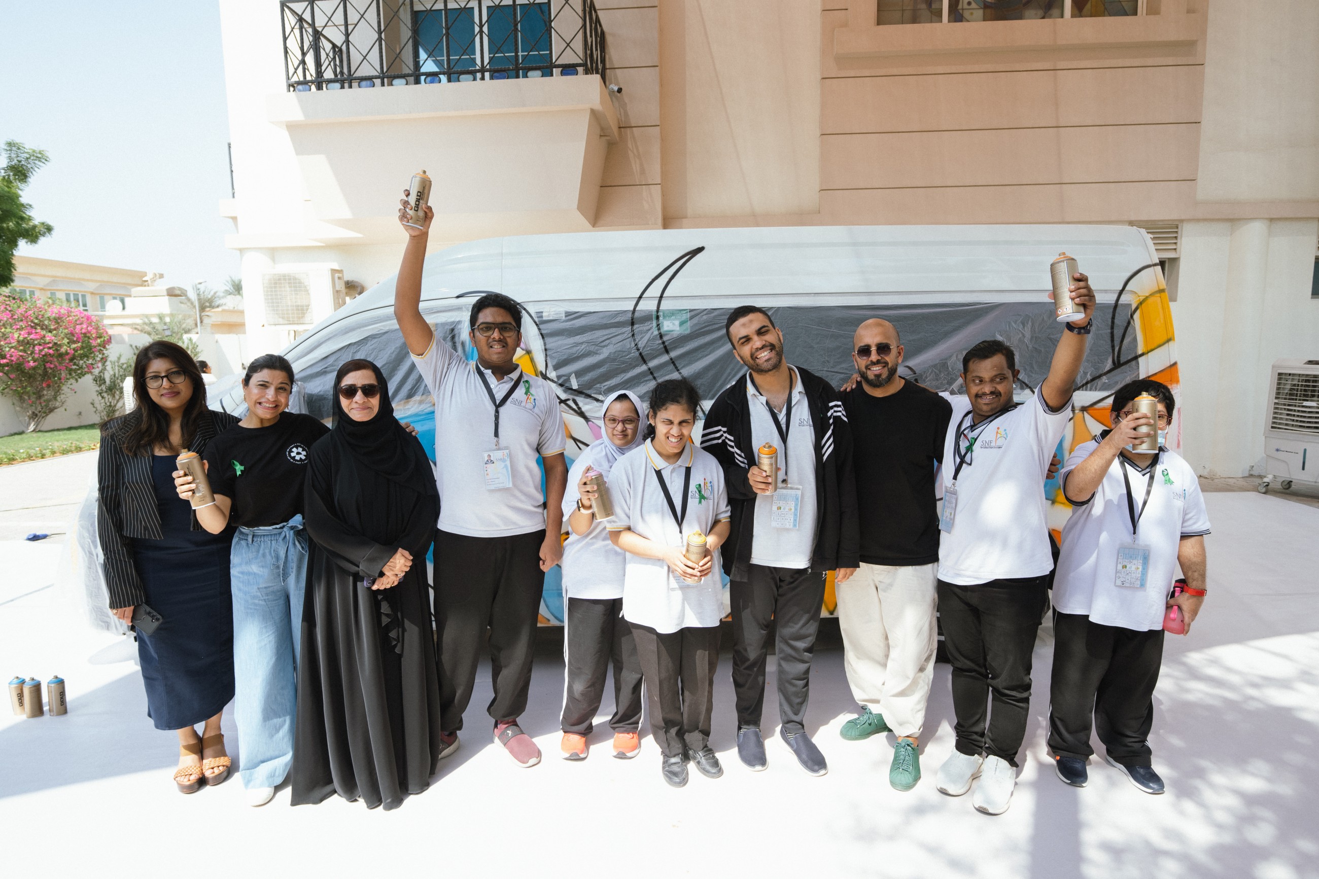 Art be a Part, SNF artists, eL Seed make school bus an inclusive canvas