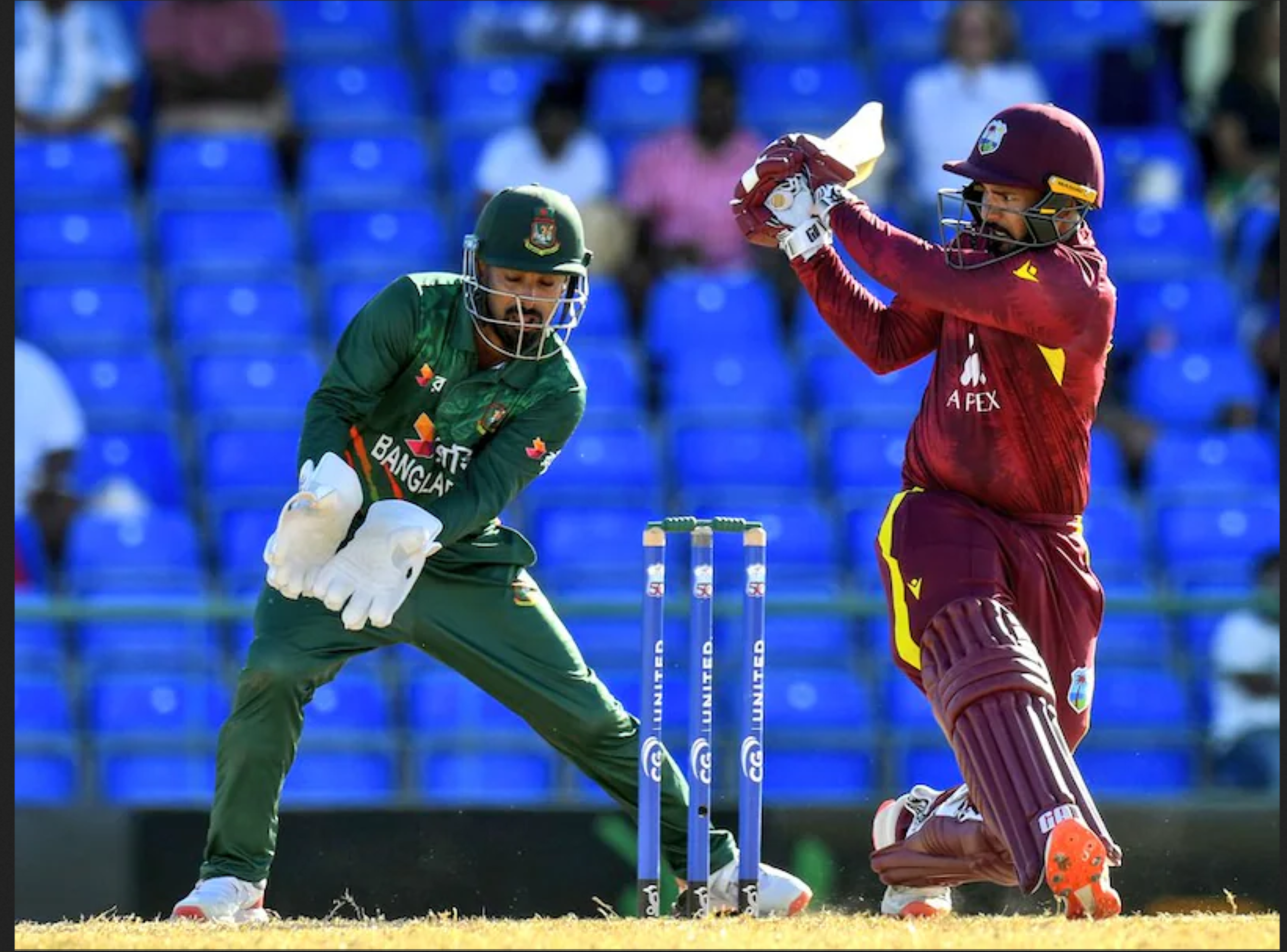 Hosein holds nerve in Super Over as WI edge Bangladesh in 2nd ODI to draw level