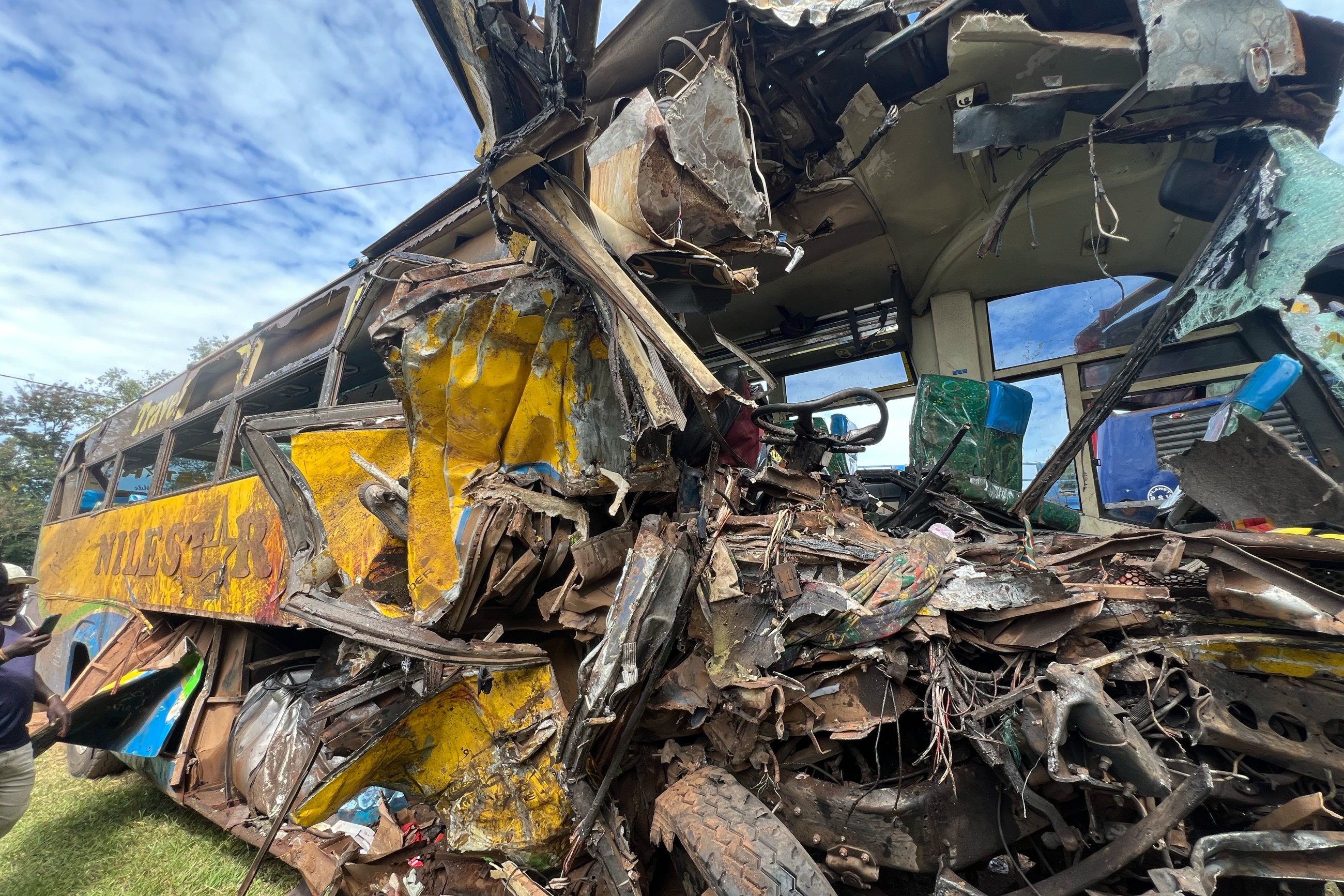 'Head-on' bus collision kills 46 people in Uganda