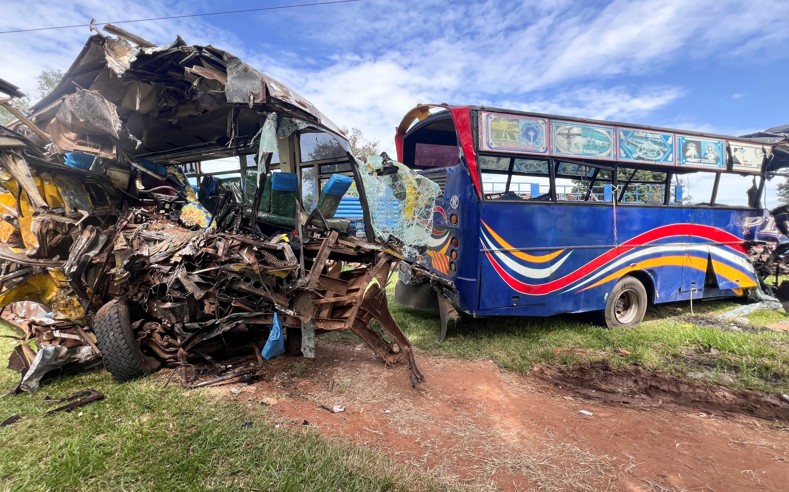 'Head-on' bus collision kills 46 people in Uganda