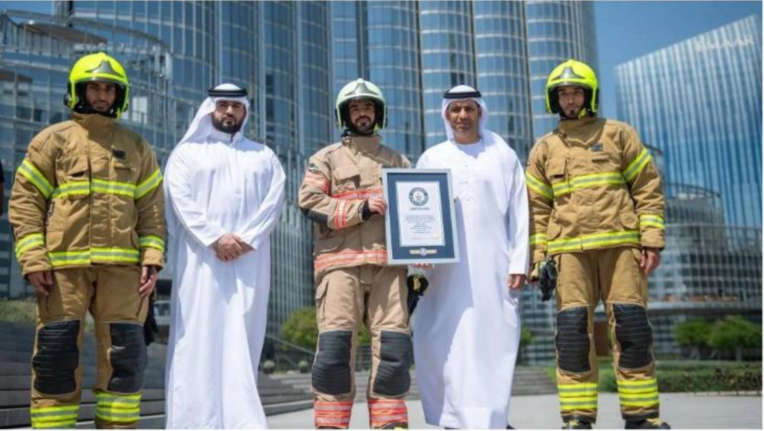 Dubai Civil Defence team climbs Burj Khalifa via stairs in record 52 minutes and 30 seconds, enters Guinness