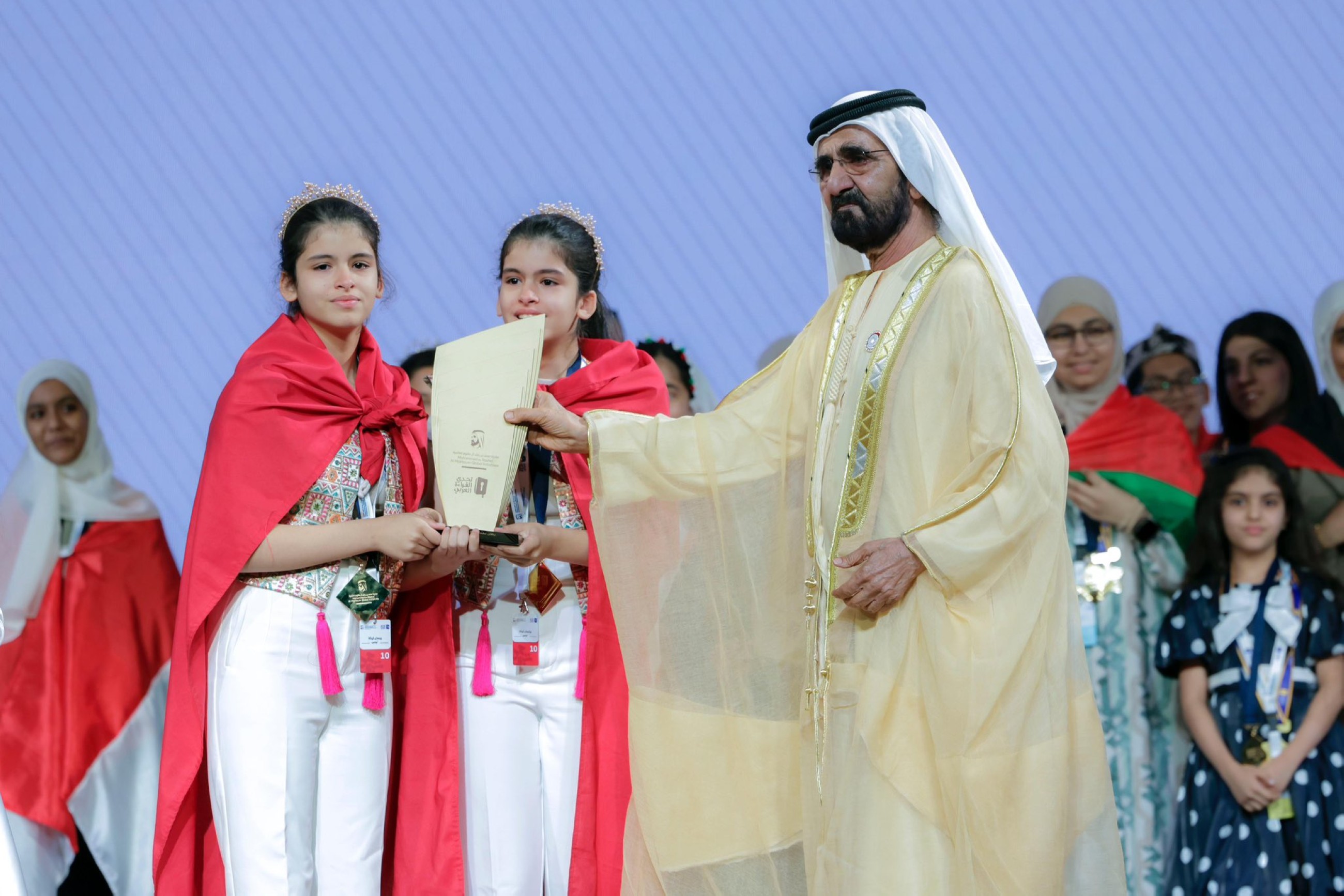 VIDEO: Sheikh Mohammed crowns Tunisian twins Bisan and Bilsan as champions of Arab Reading Challenge