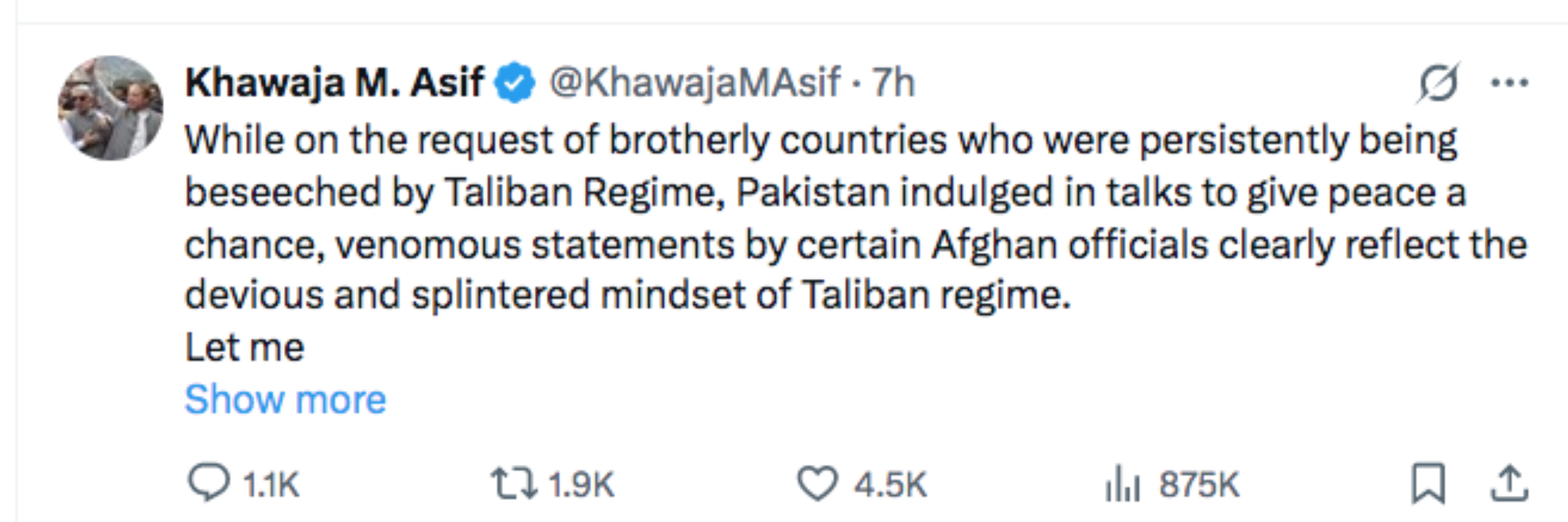 Peace talks with Afghanistan failed in Istanbul, says Pakistan minister