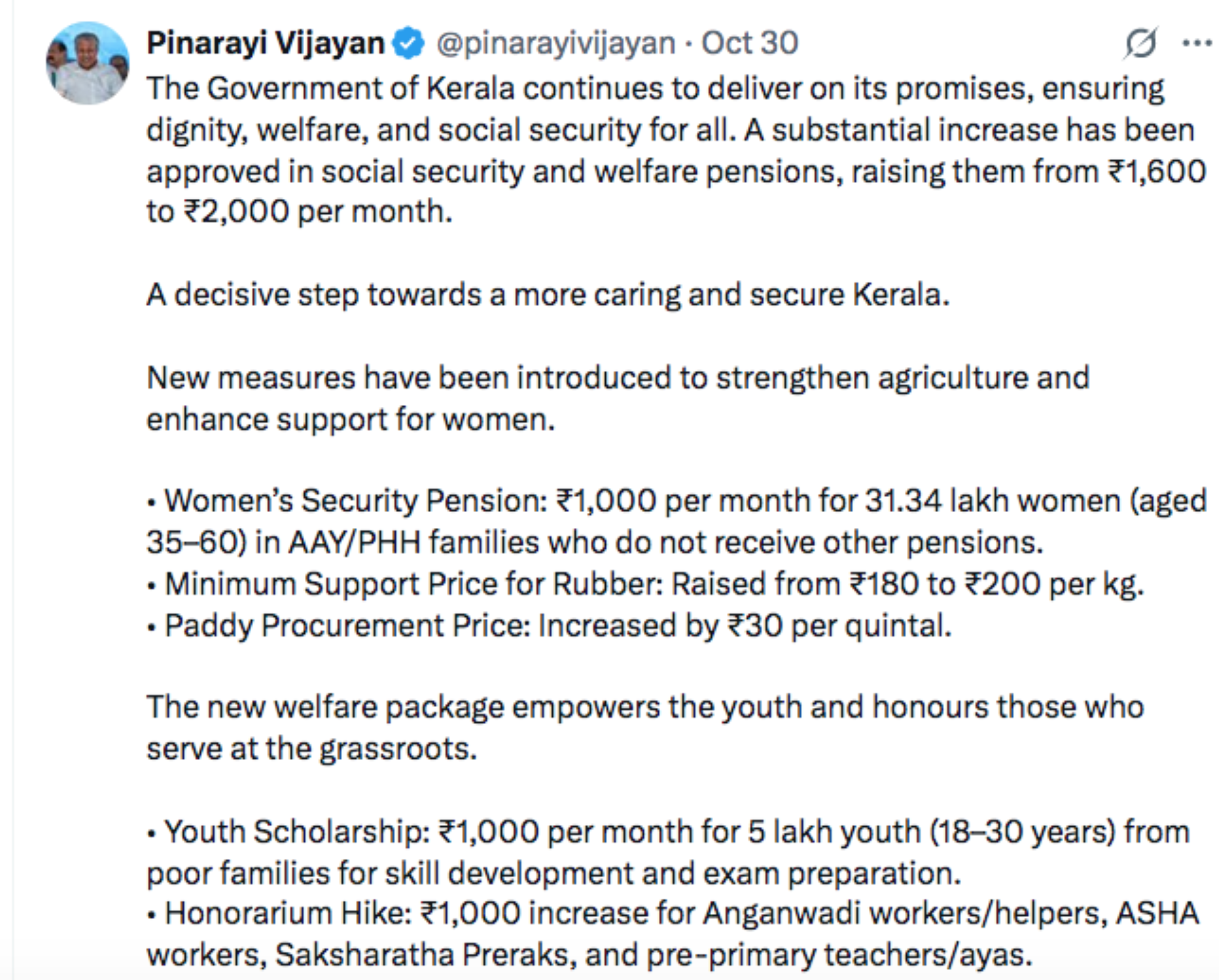 Kerala becomes India’s first state to eradicate extreme poverty