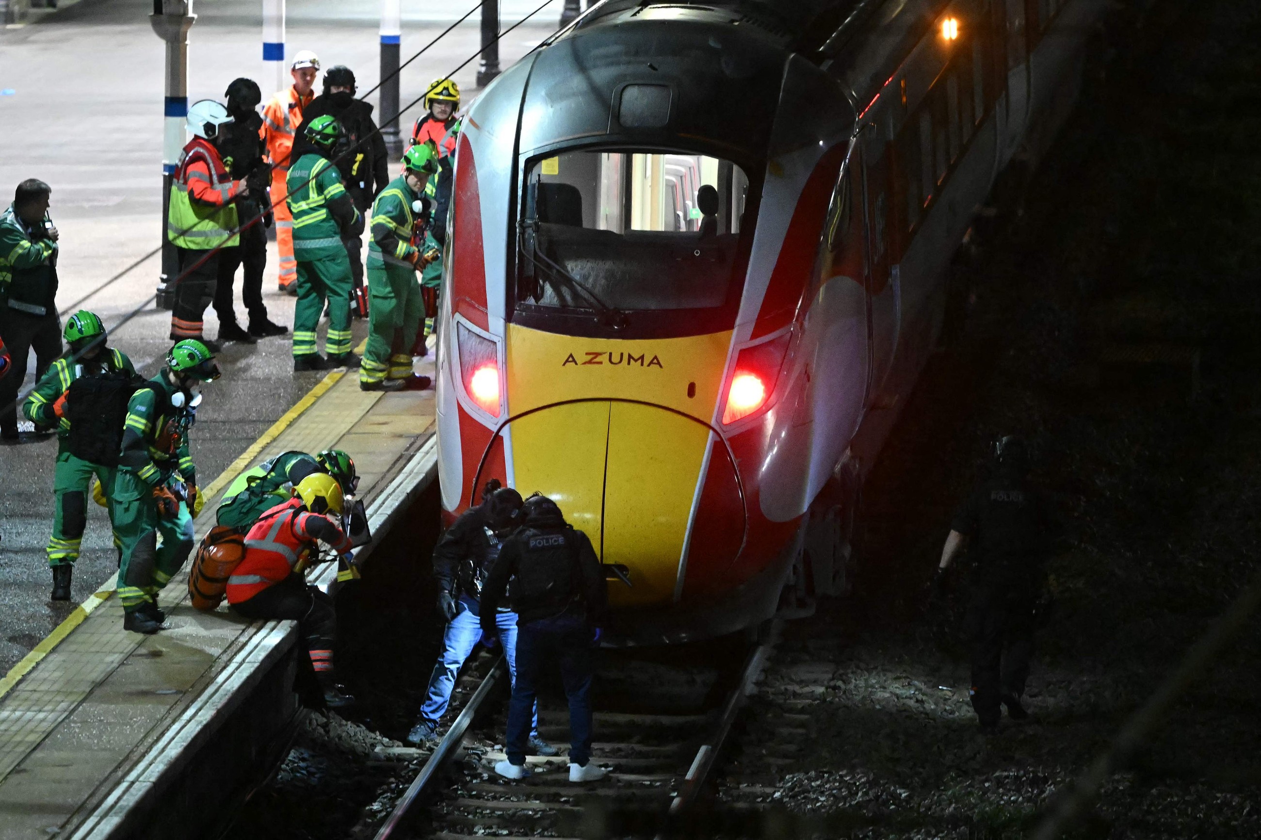 UK police arrest two, rule out terrorism in train stabbing attack