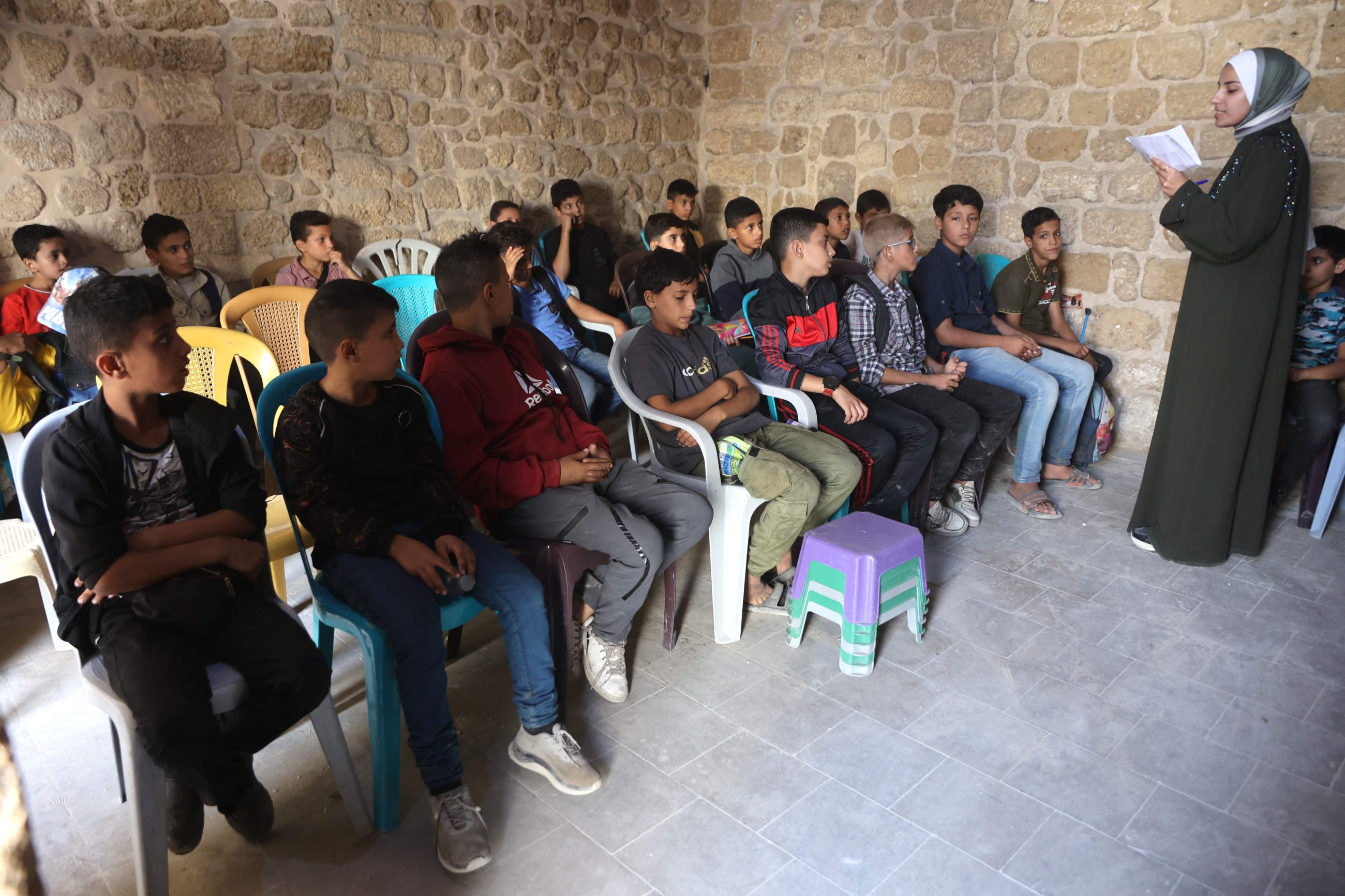 Gaza children gradually return to school after two years of deadly war