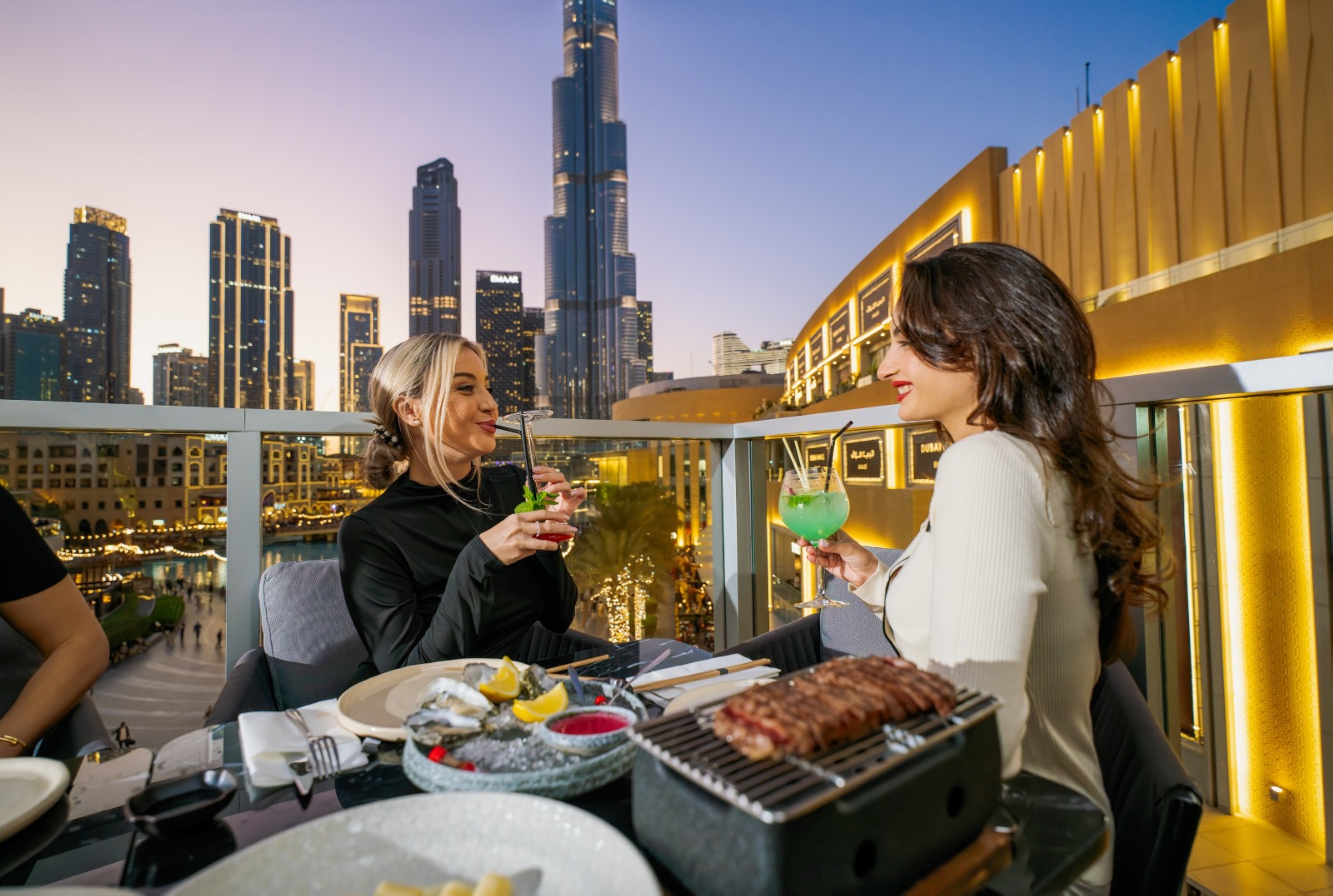 Outdoor Dining with Burj Khalifa View Outdoor Dining with Burj Khalifa View