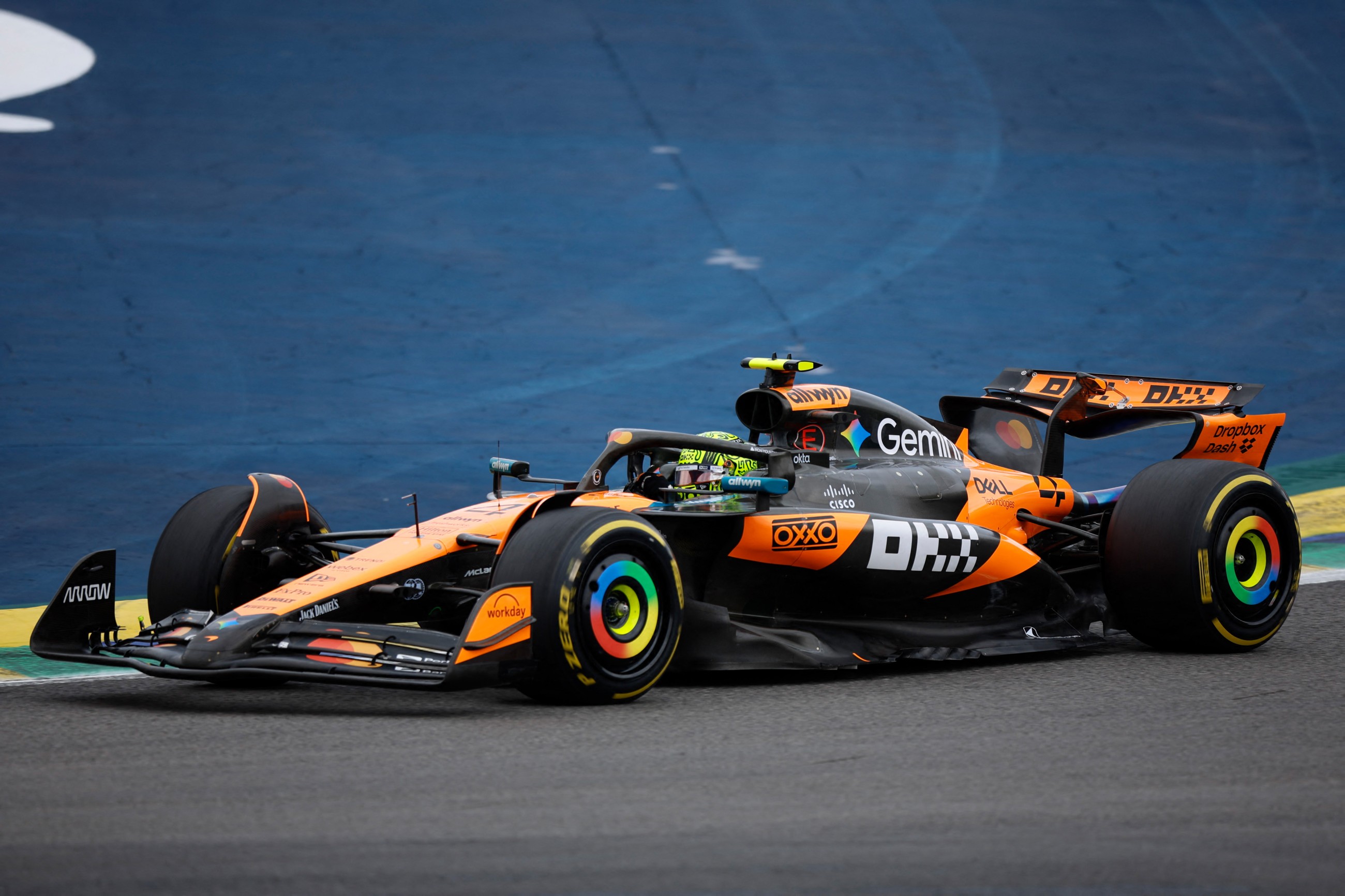 Norris poised for big leap in title race with Sao Paulo pole