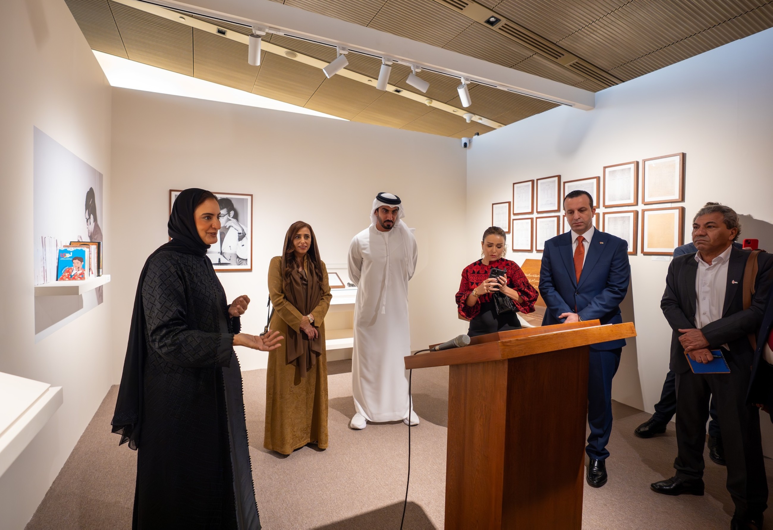 Sheikha Bodour inaugurates 'the Dice Player: Mahmoud Darwish' exhibition at the House of Wisdom in Sharjah