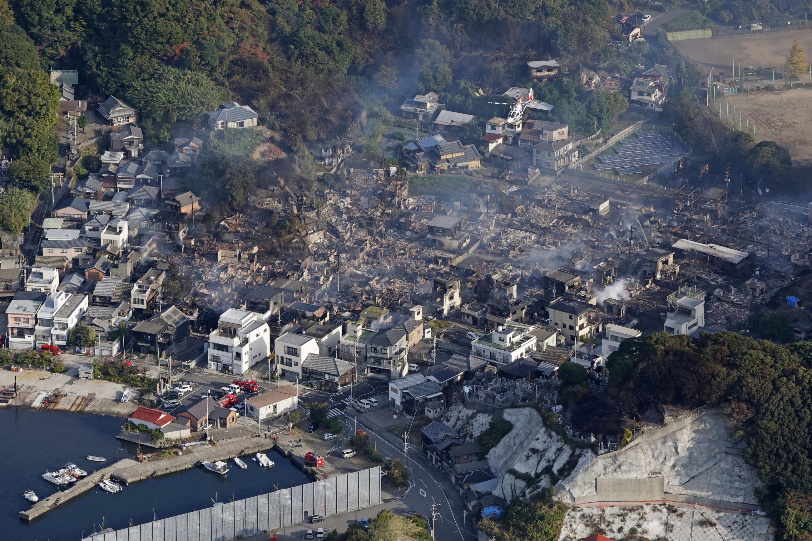 Japan's biggest fire in nearly 50 years ravages 170 buildings, forces evacuations