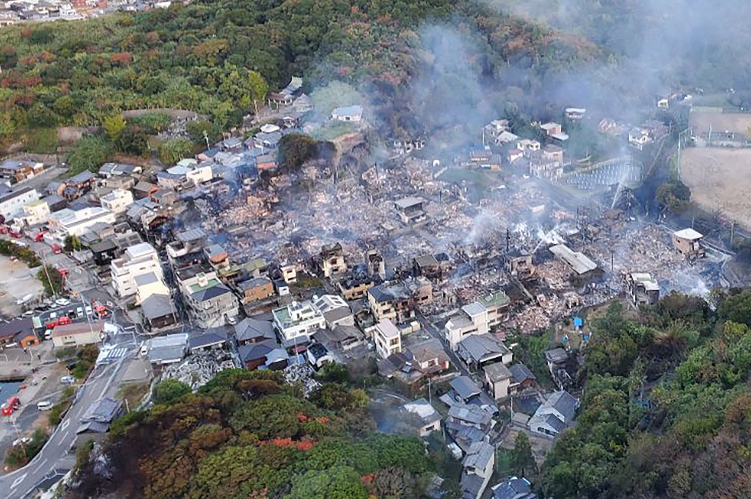 Japan's biggest fire in nearly 50 years ravages 170 buildings, forces evacuations