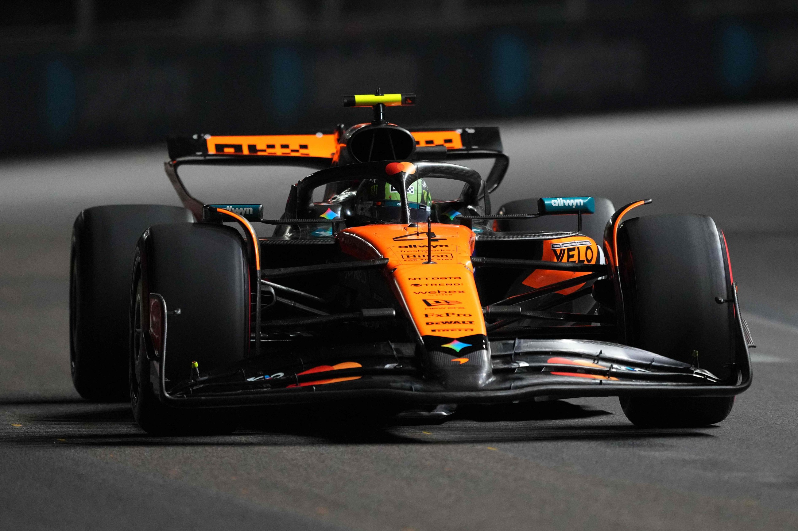 Norris finishes on top in red-flagged Las Vegas Grand Prix practice session