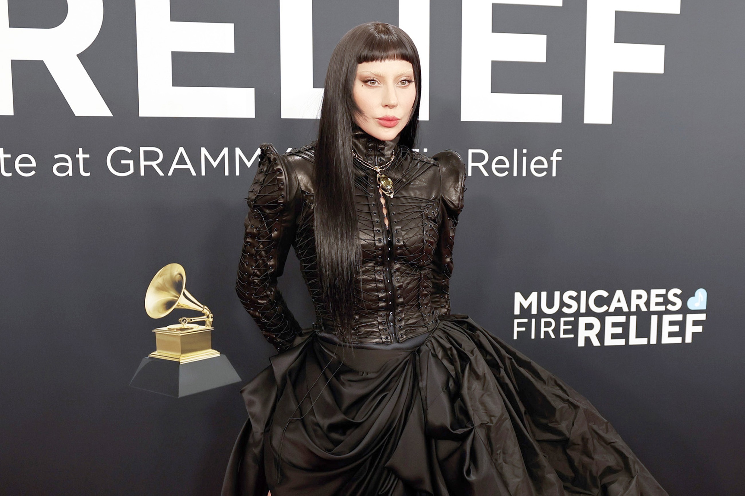 Lady Gaga changed hair colour back to black