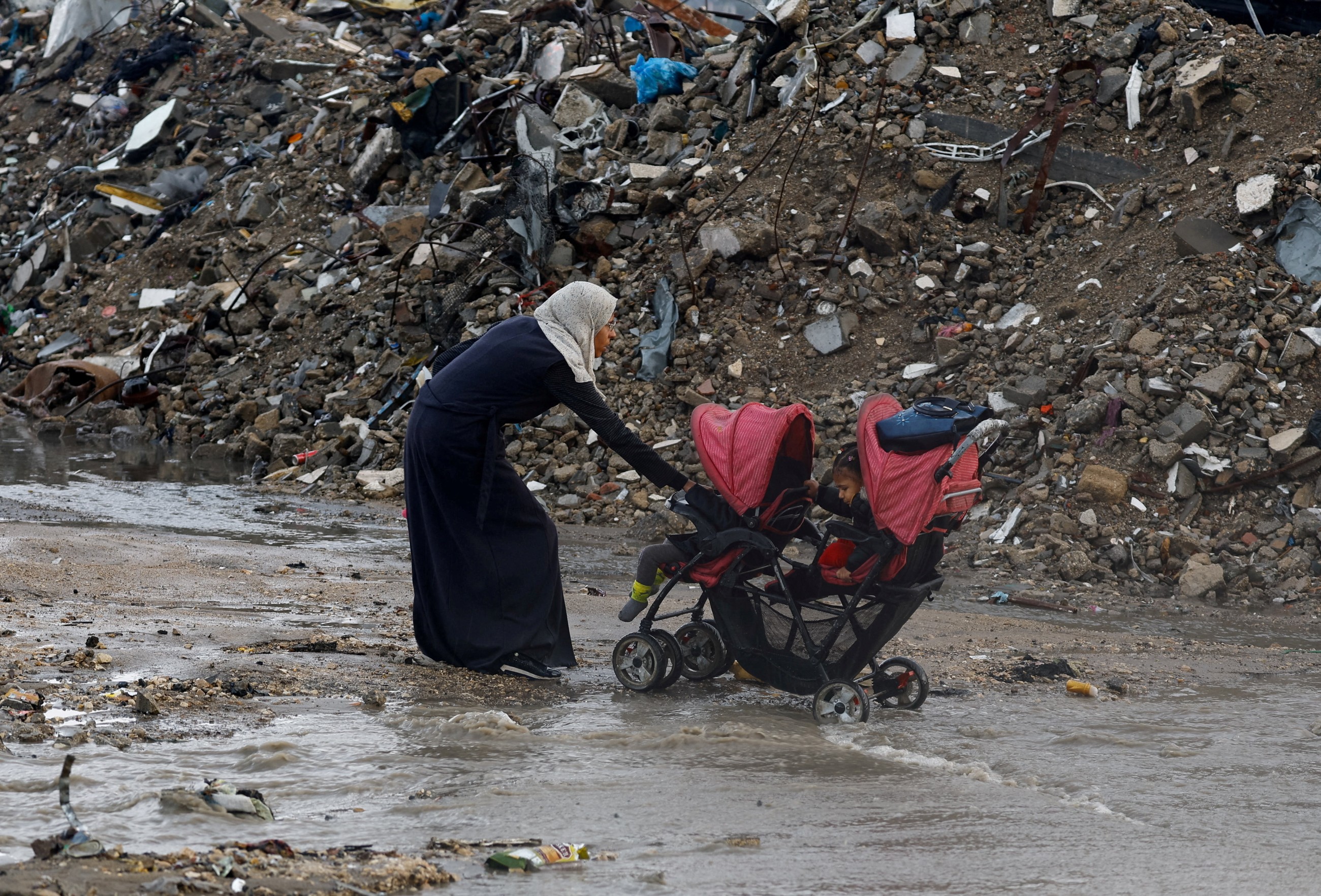 Winter rain brings new misery for war-hit Palestinians in Gaza