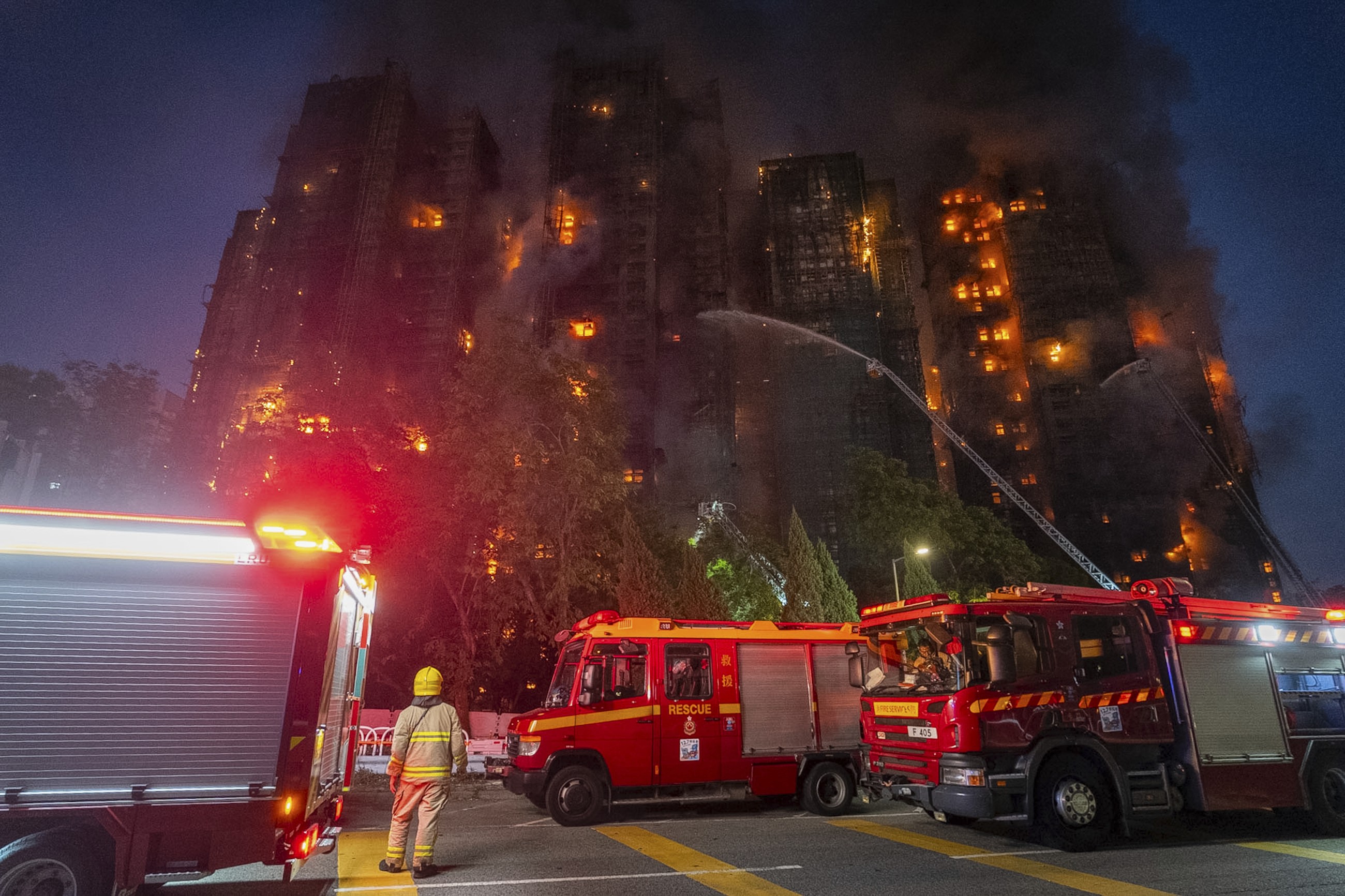 Construction firm bosses arrested as Hong Kong  fire toll hits 83