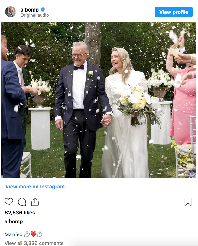 'Married:' Australian PM Albanese becomes the first ever to marry in office