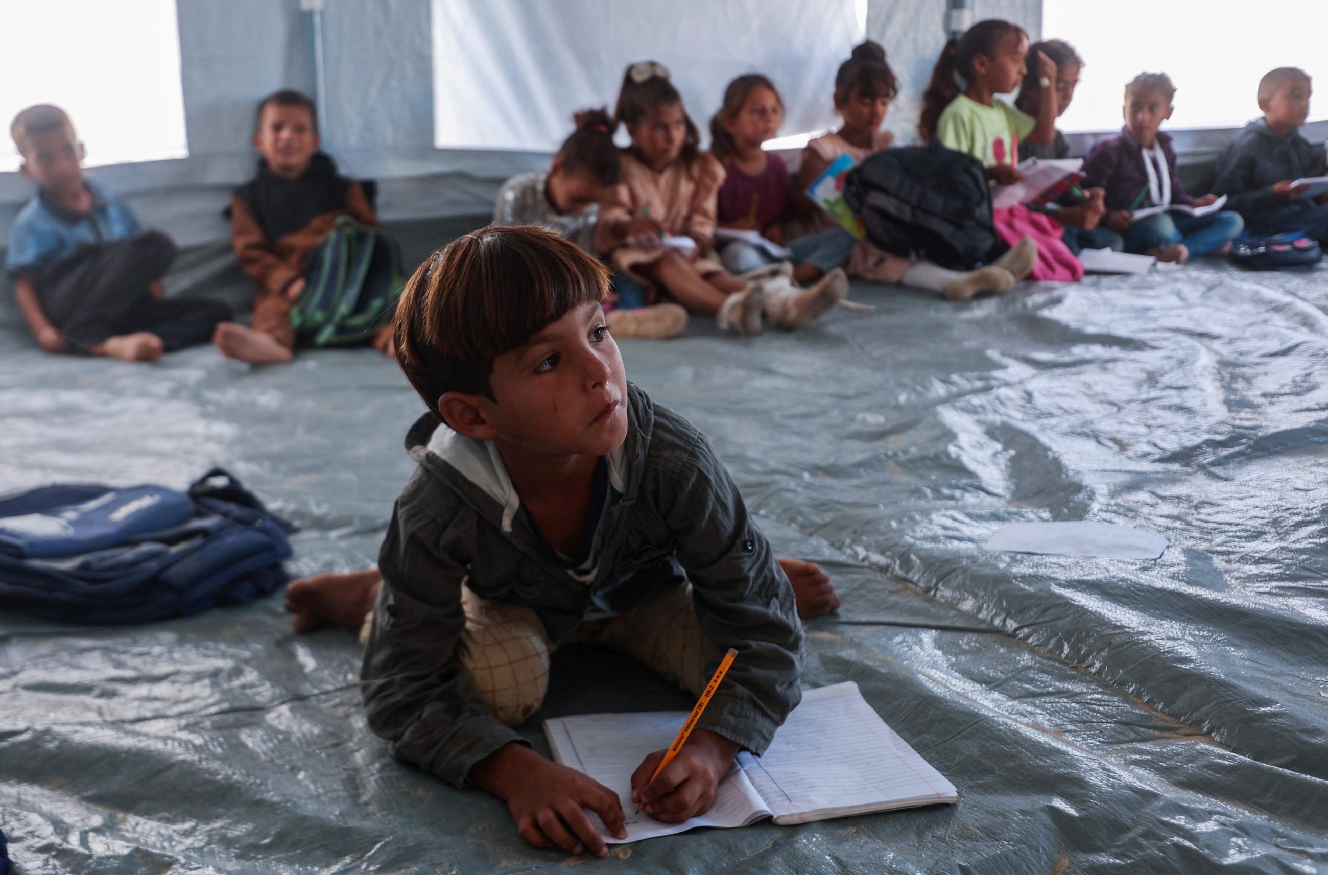 Schools but no books: Gaza's children return to makeshift classrooms