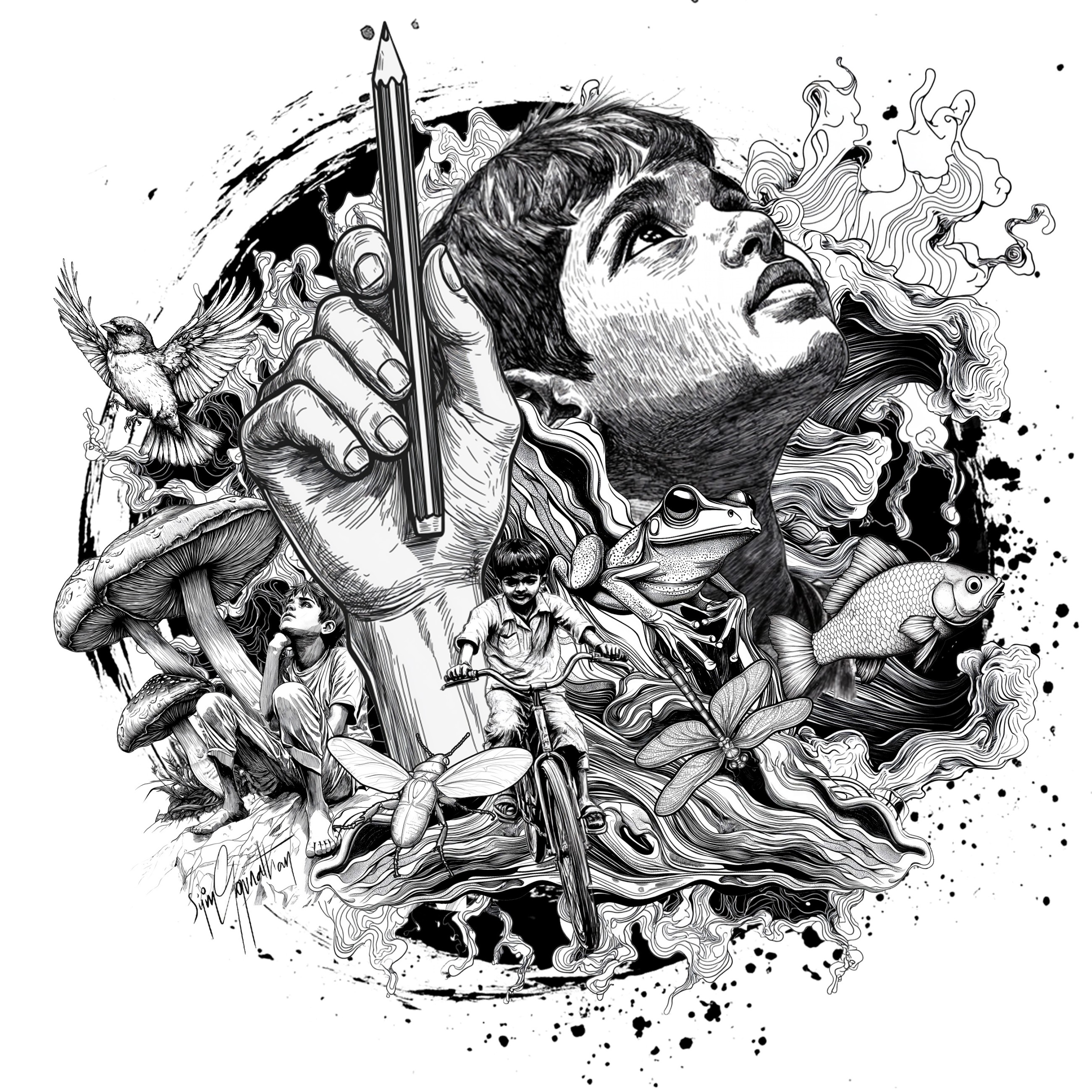 Sijin Gopinathan’s simple doodles pay profound tribute to the UAE