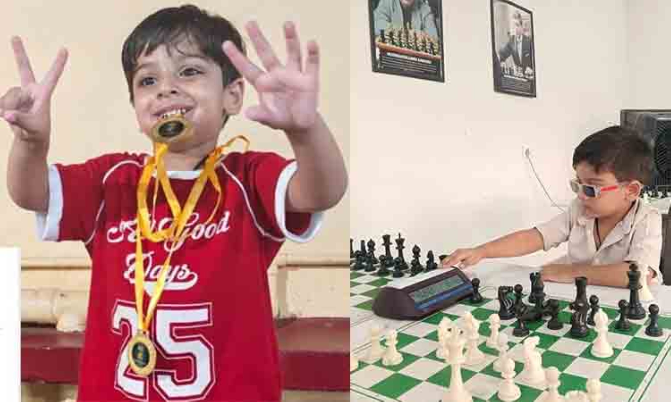 Indian boy earns official chess rating &mdash; aged three