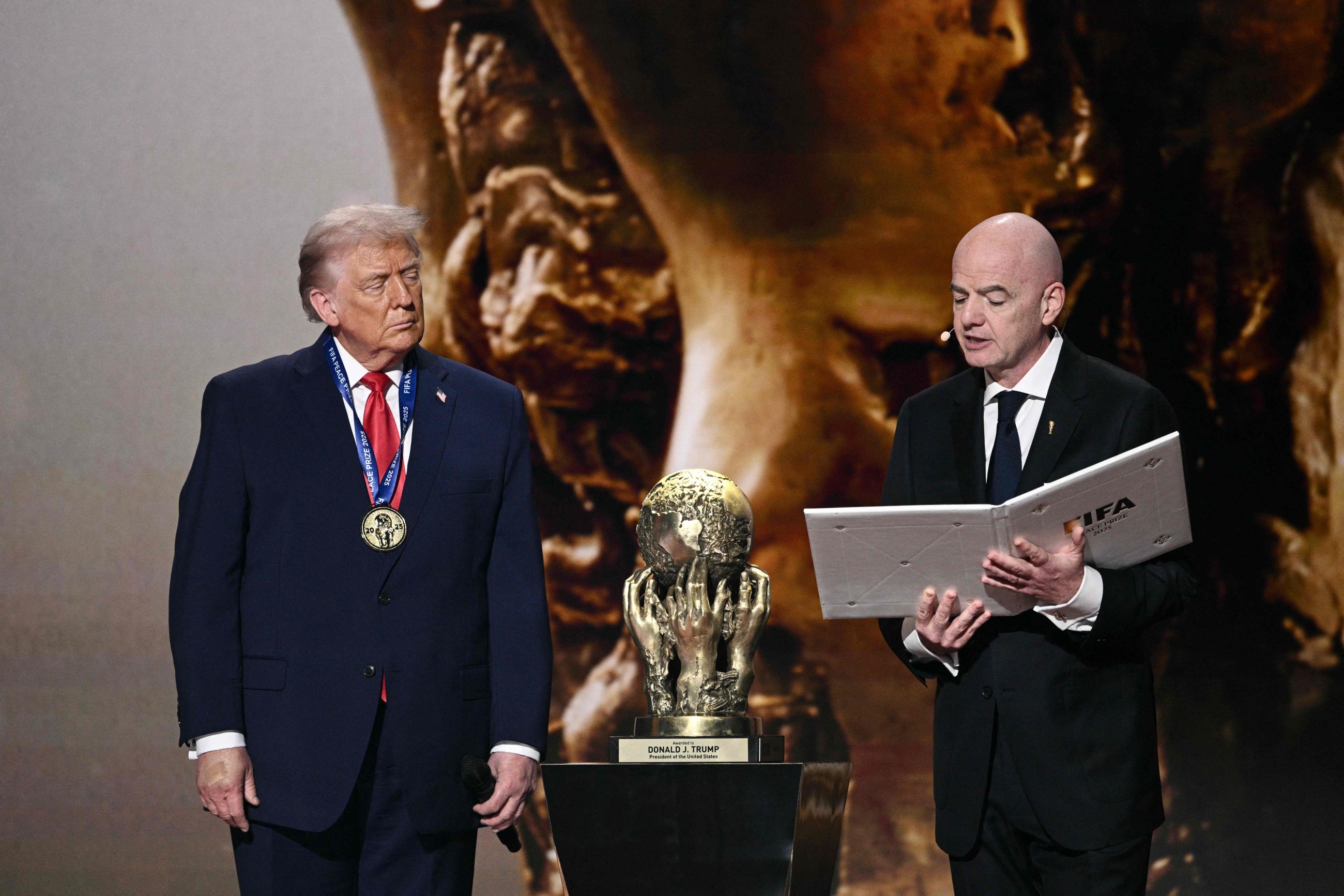 Trump awarded inaugural FIFA Peace Prize at 2026 World Cup draw