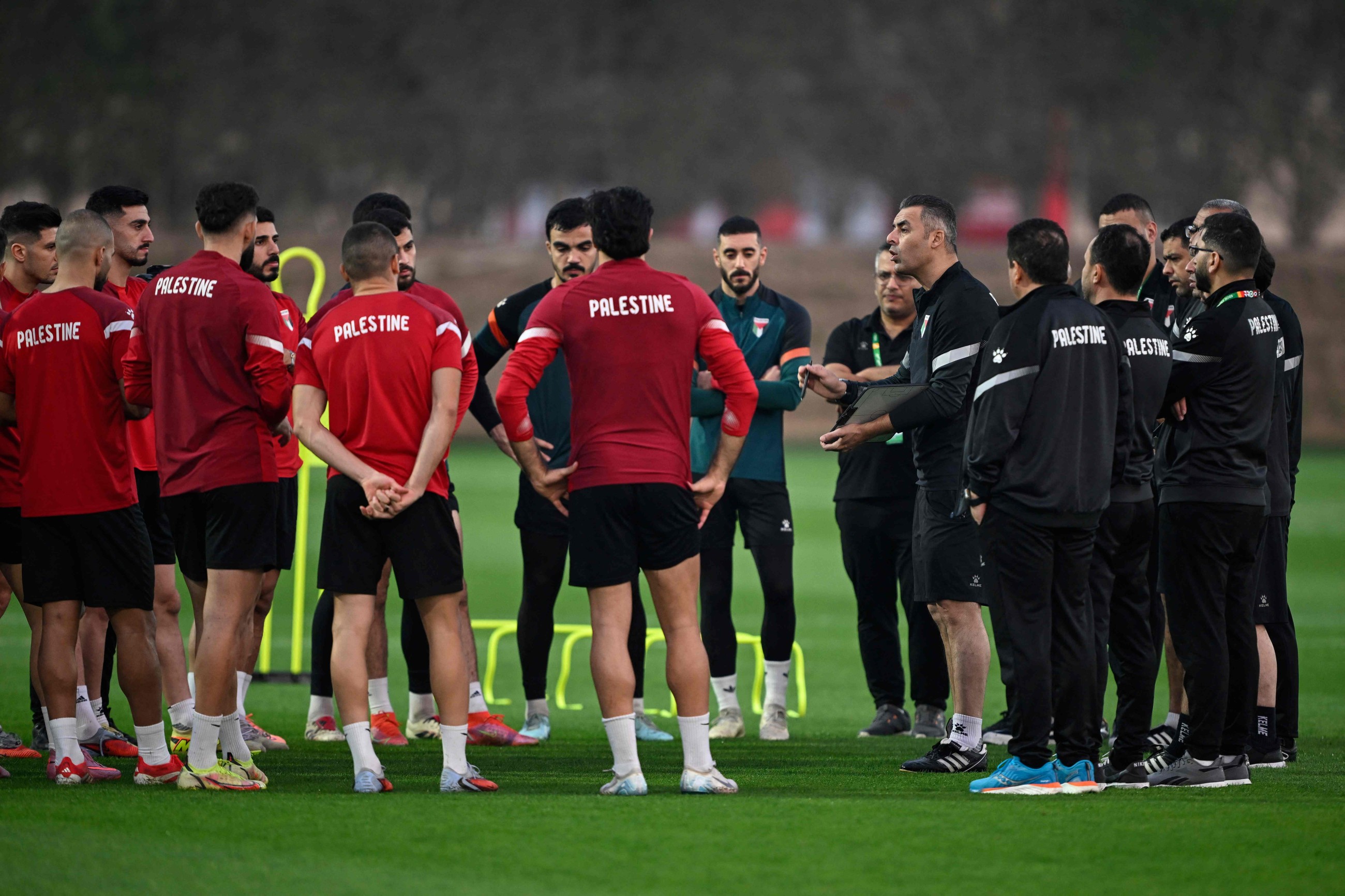 Palestinian football coach gets hope, advice from mum in Gaza tent