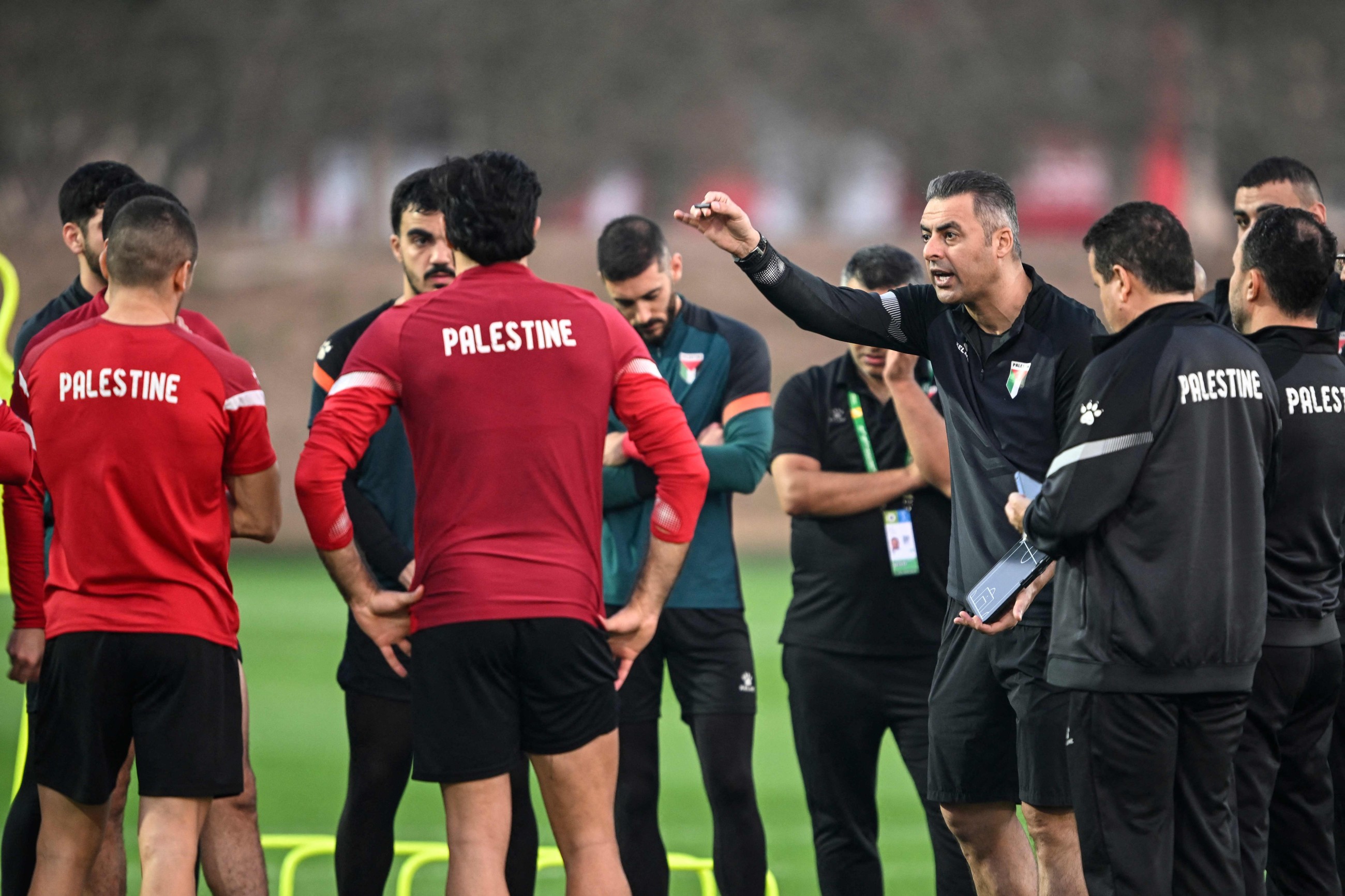 Palestinian football coach gets hope, advice from mum in Gaza tent