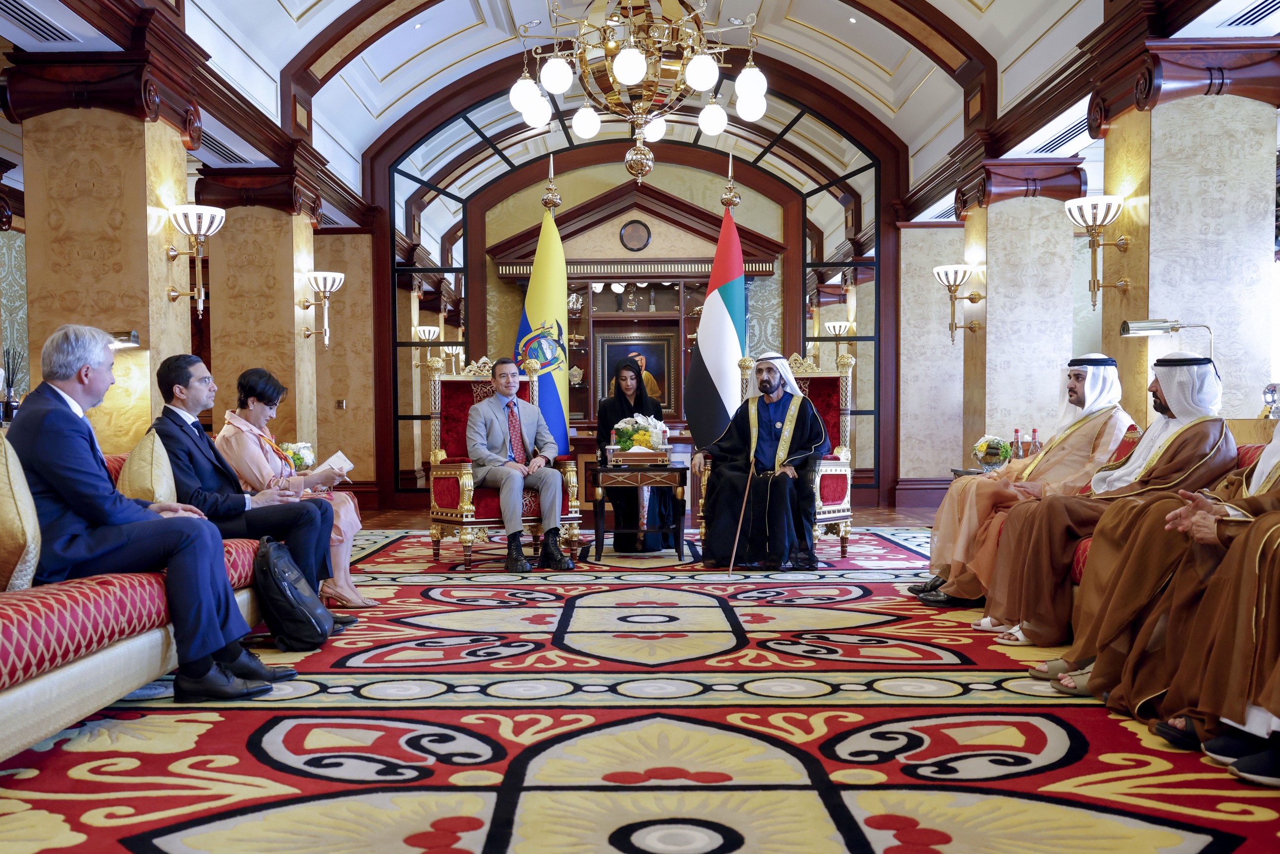 Sheikh Mohammed, Ecuadorian President Noboa discuss ways to enhance bilateral relations