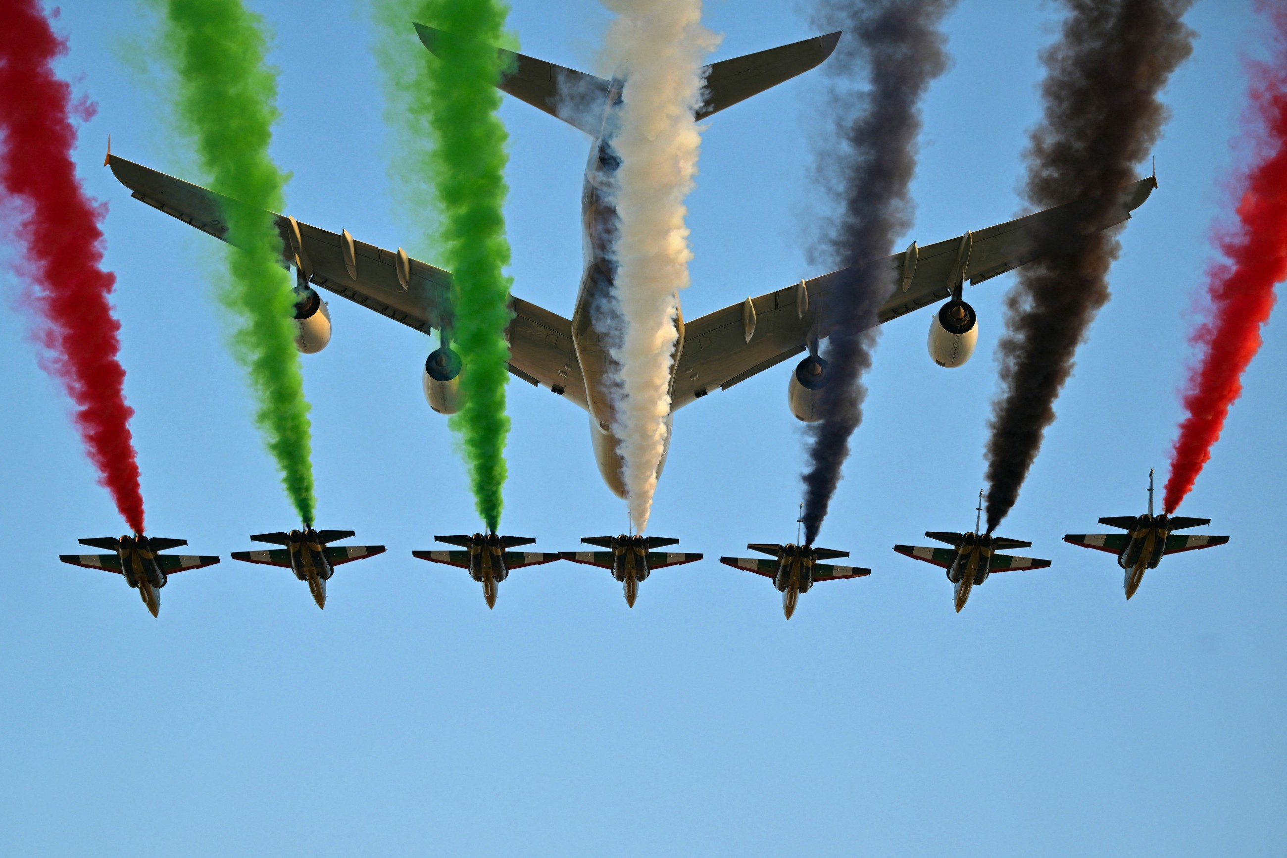 Etihad Airways flypast starts Abu Dhabi Grand Prix