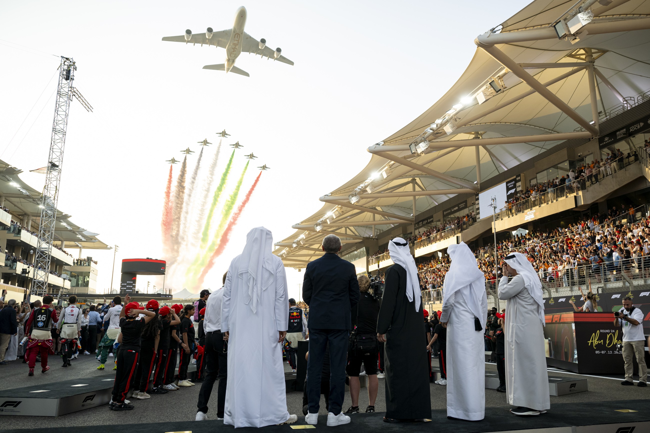 Etihad Airways flypast starts Abu Dhabi Grand Prix