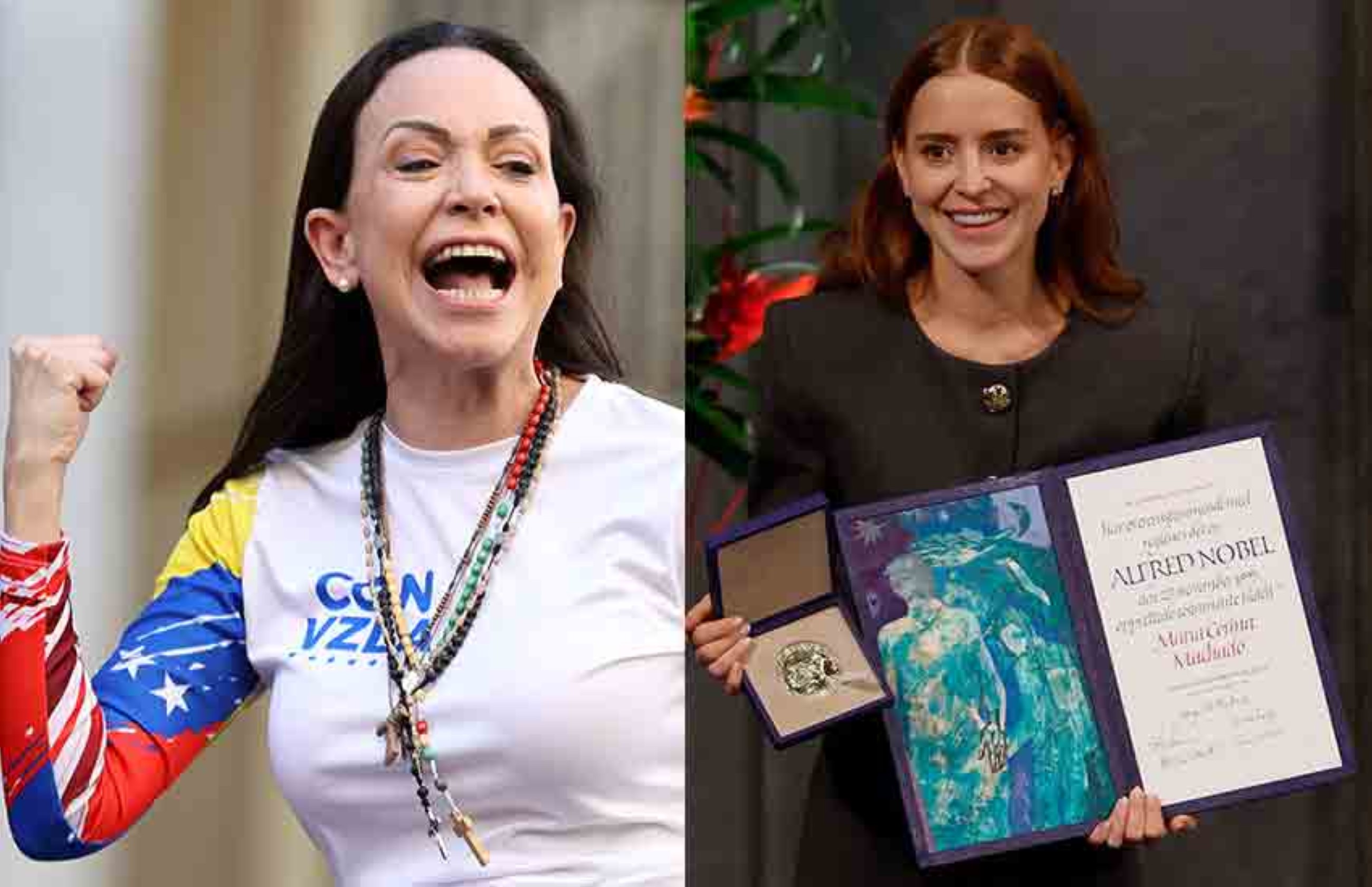 Daughter of Venezuela's Machado accepts Nobel Peace Prize in her absence