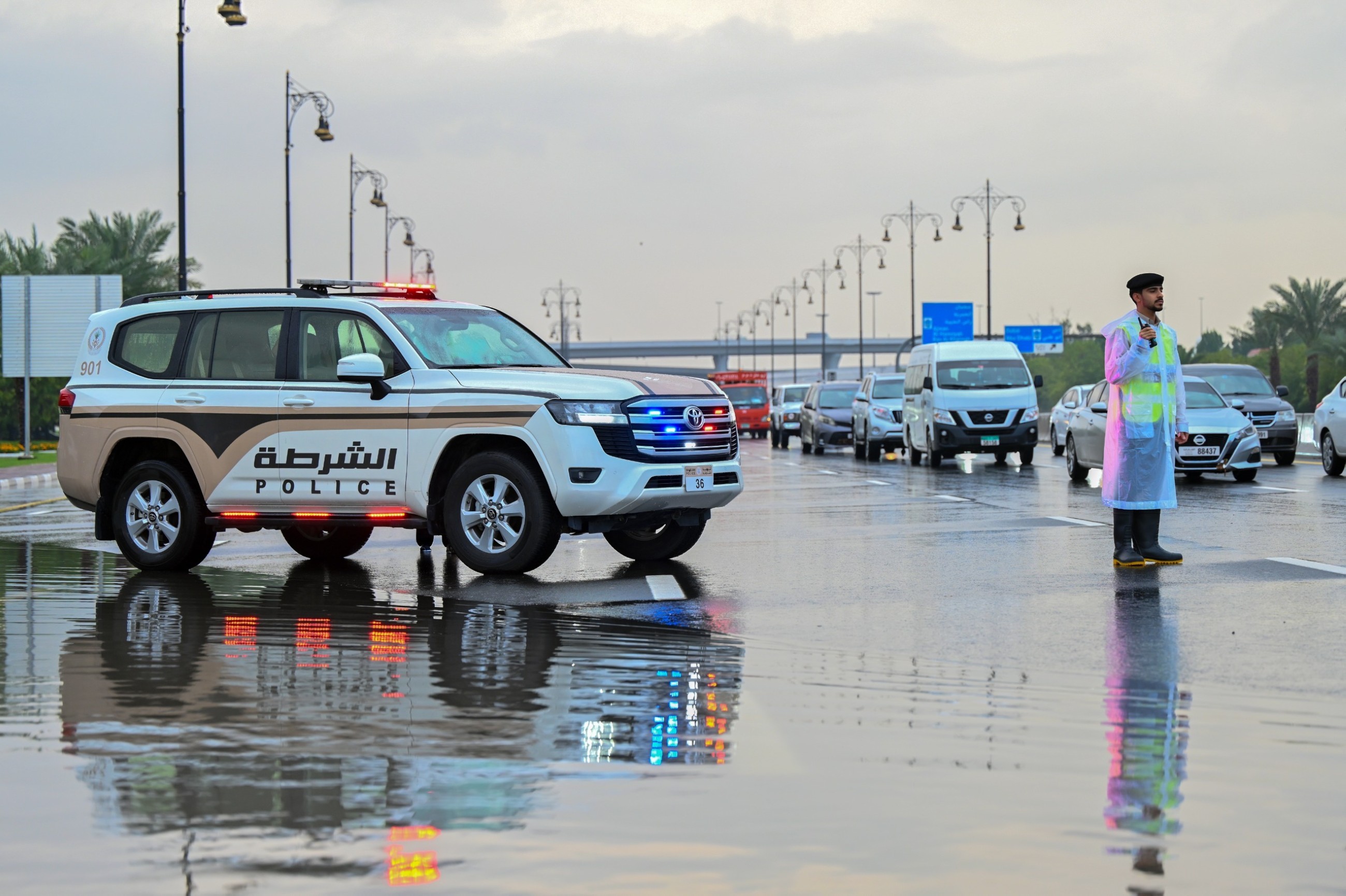 Sharjah Police contain weather system, ensure public safety