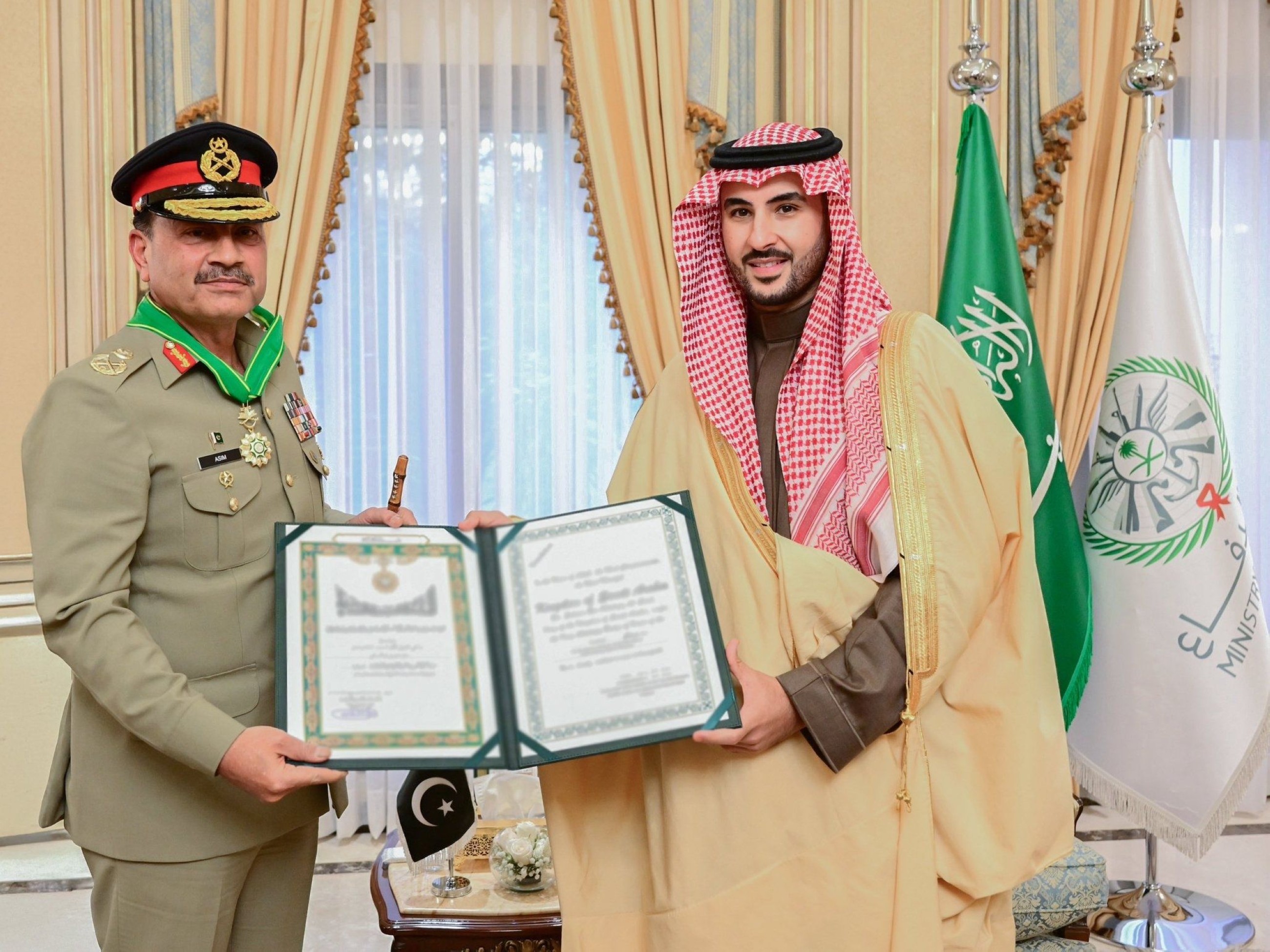 Saudi Arabia awards Pakistan's army chief highest national honour after defence pact