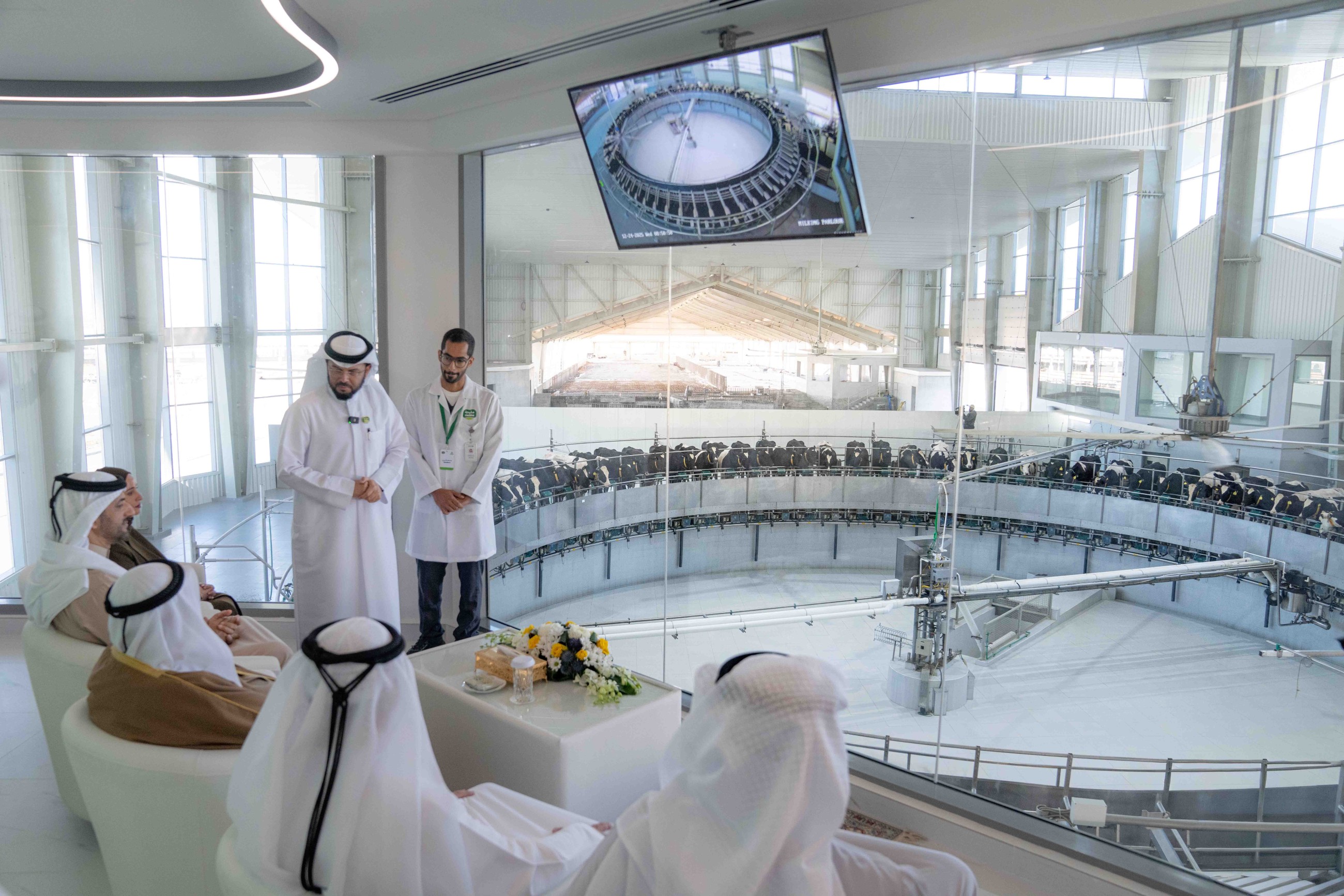 Sheikh Sultan opens Mleiha dairy factory, receives Guinness World Record certificate