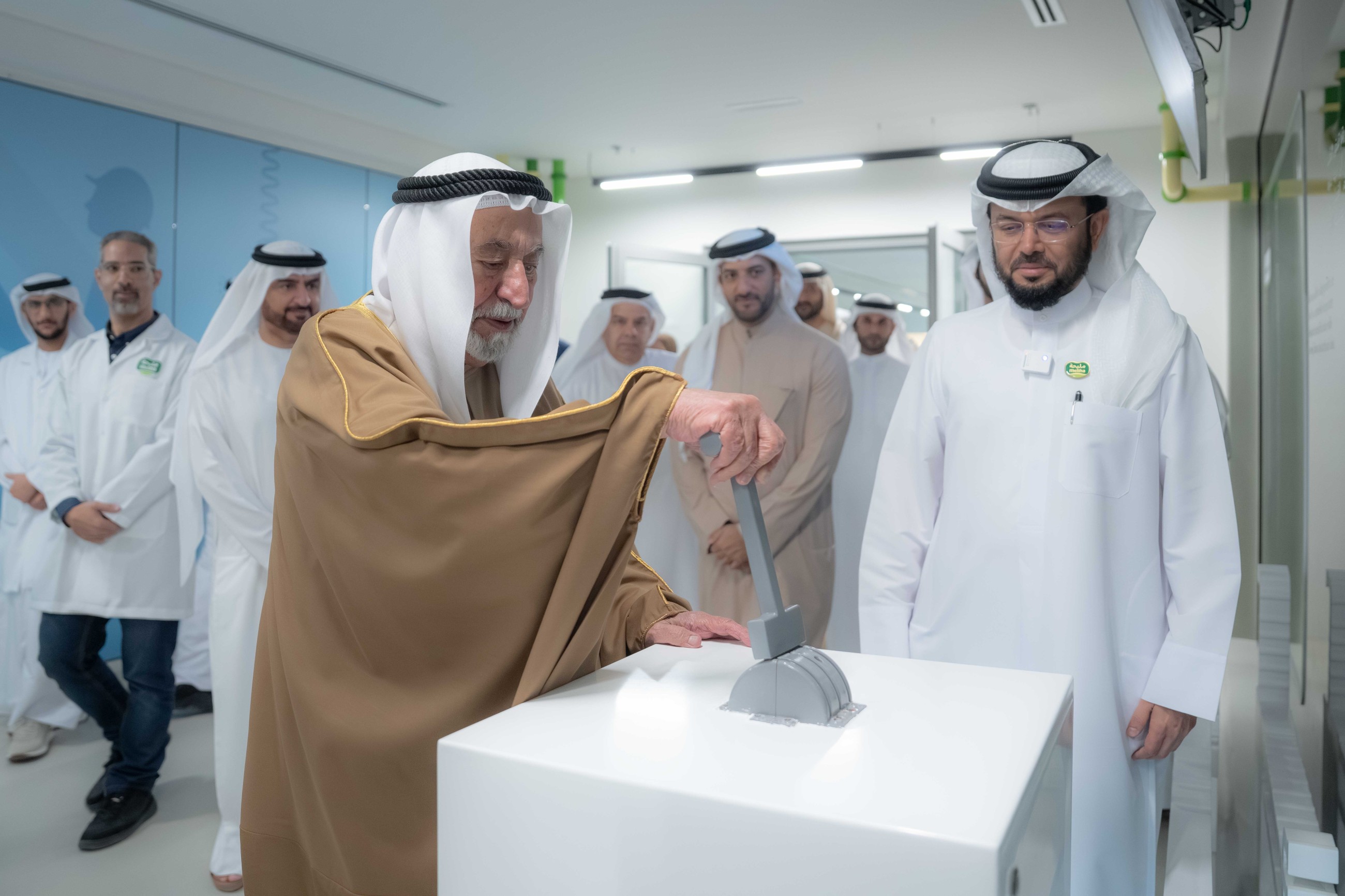 Sheikh Sultan opens Mleiha dairy factory, receives Guinness World Record certificate