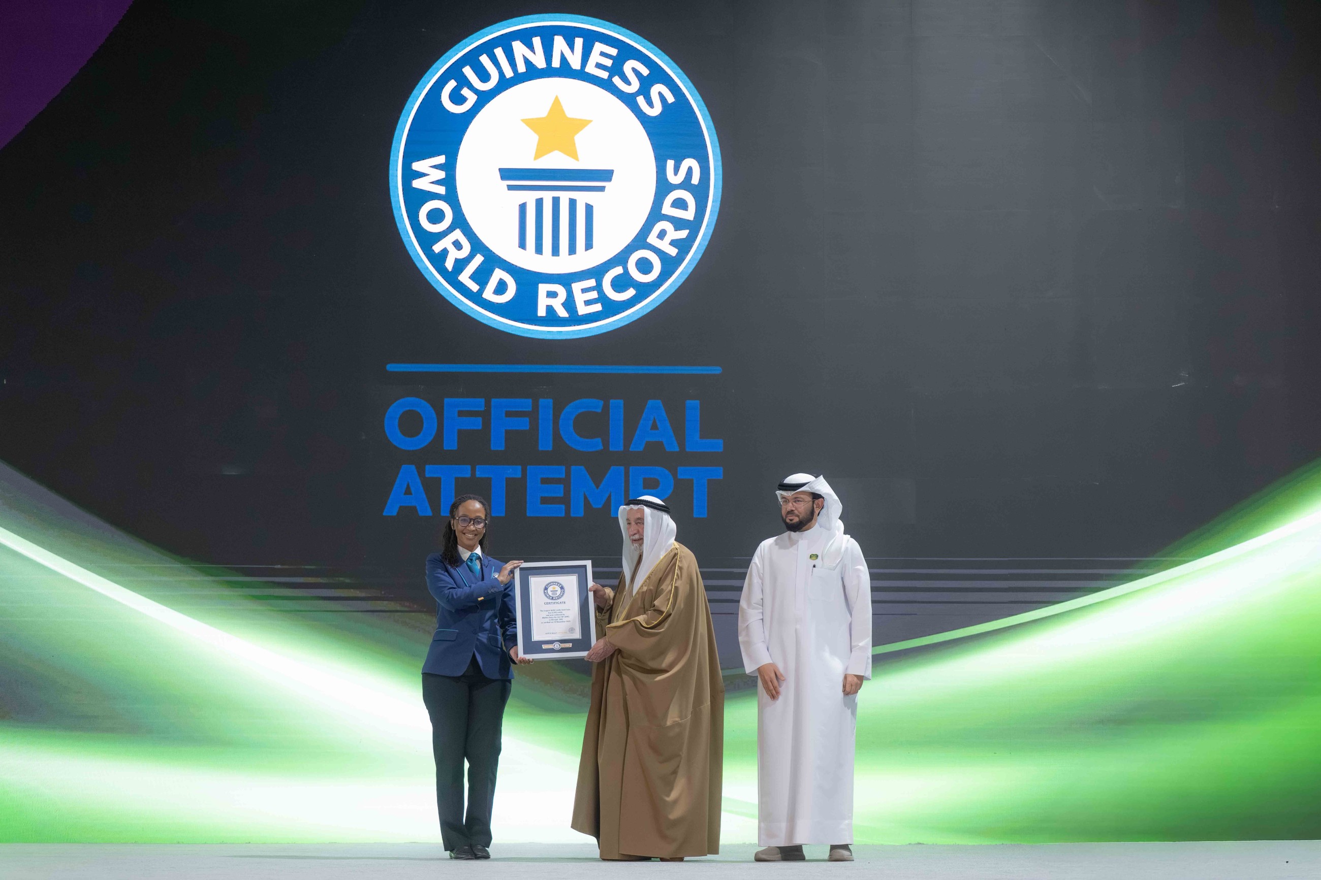 Sheikh Sultan opens Mleiha dairy factory, receives Guinness World Record certificate
