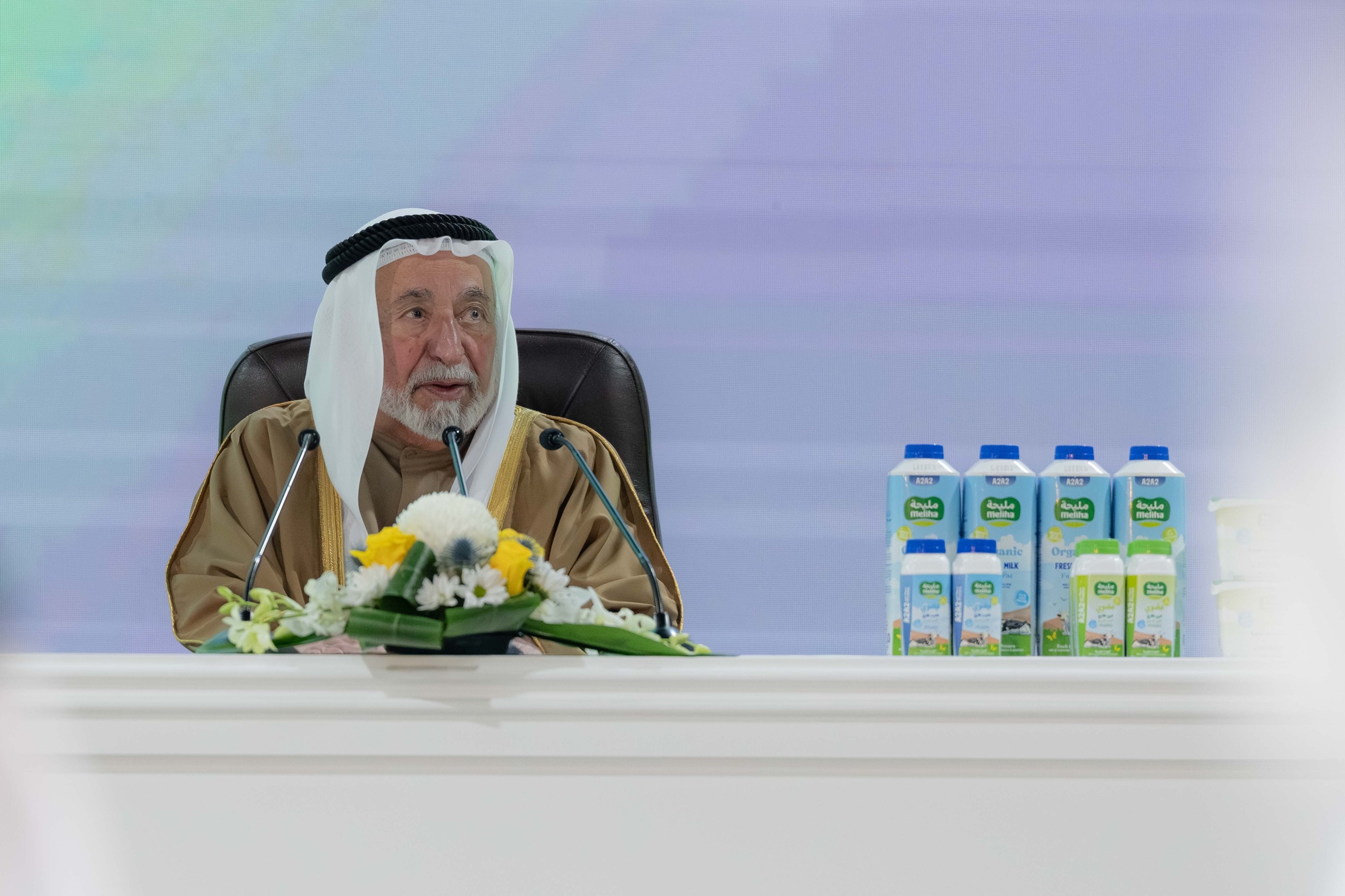 Sheikh Sultan opens Mleiha dairy factory, receives Guinness World Record certificate